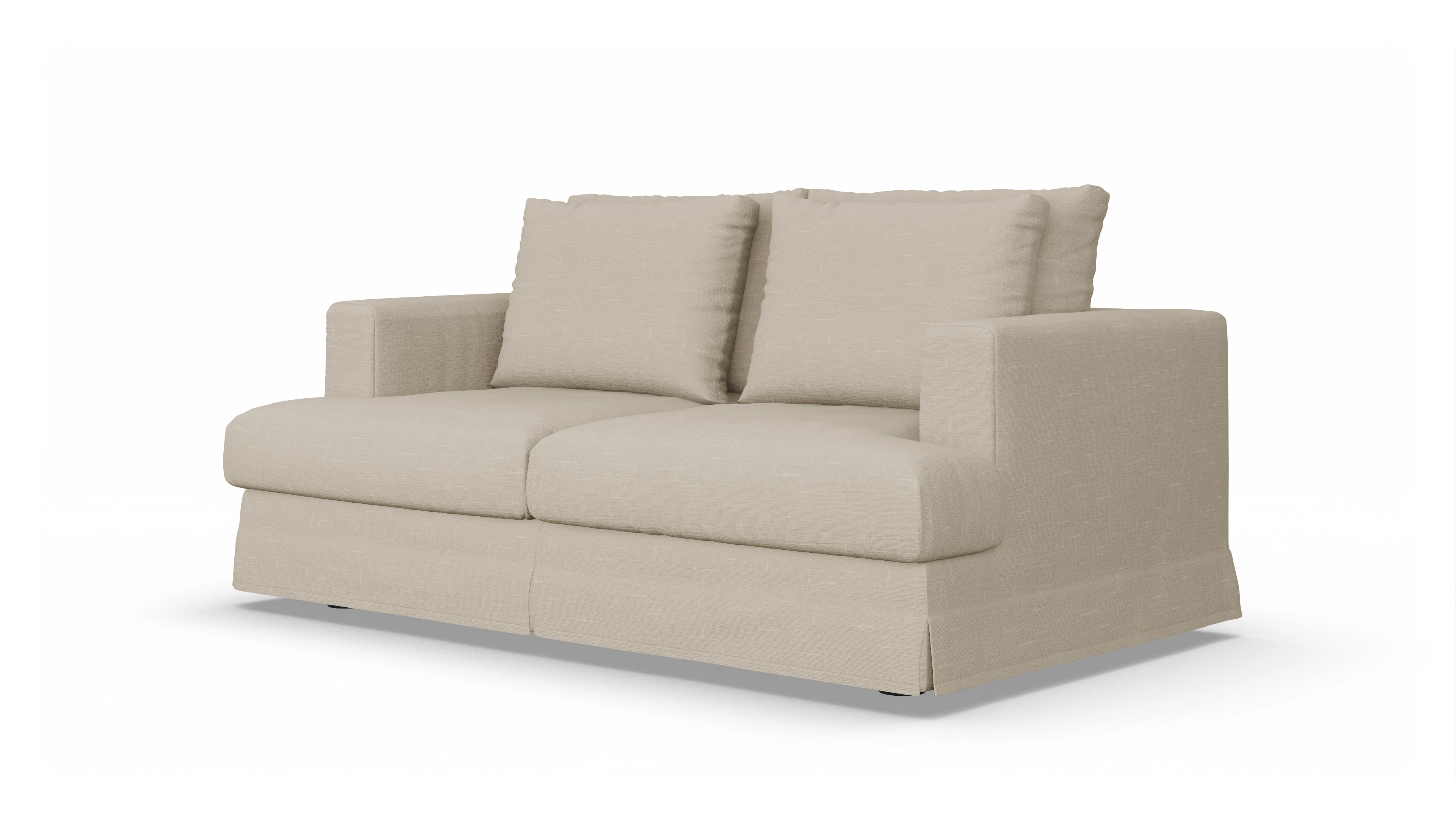 Pittori Hussen-Sofa Ansicht des Produktes Pittori 2-Sitzer in Stoff beige