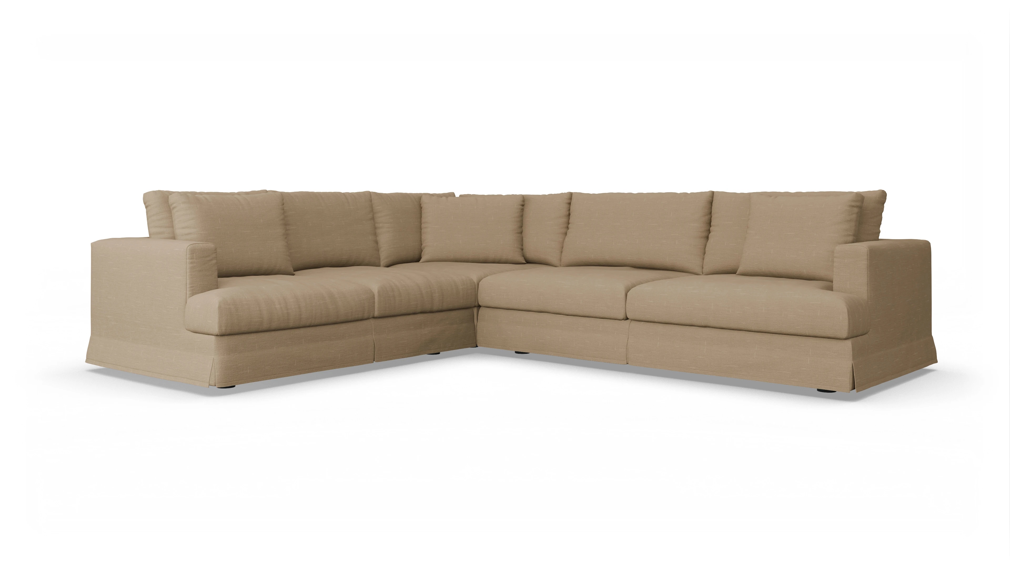 Ansicht des Produktes Pittori Ecksofa Links in Stoff braun