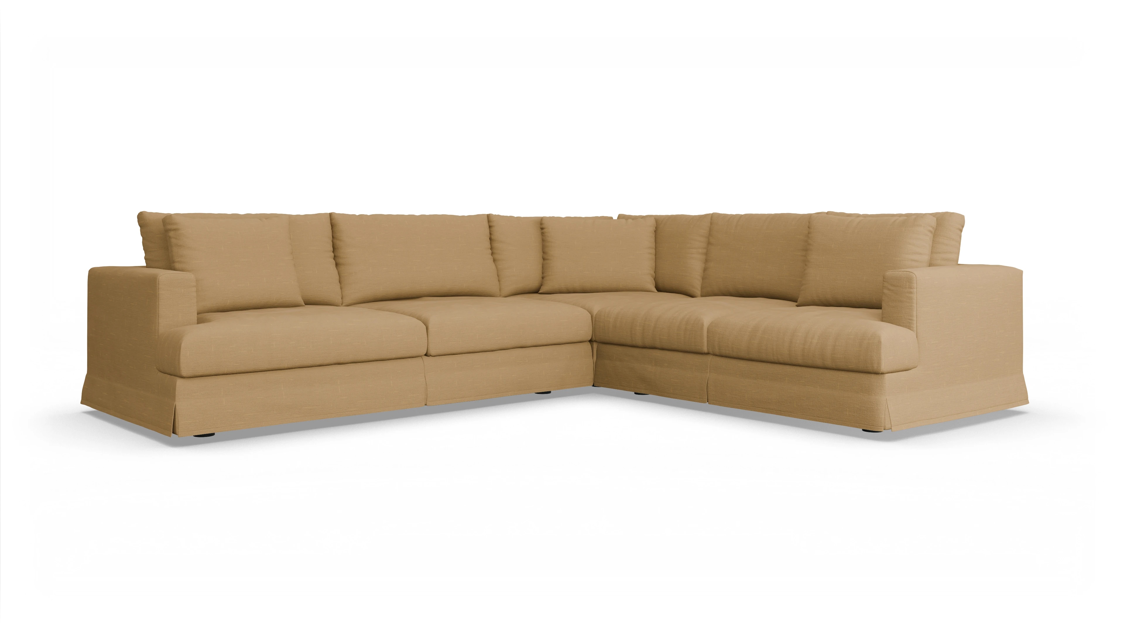 Ansicht des Produktes Pittori Ecksofa Rechts in Stoff gelb