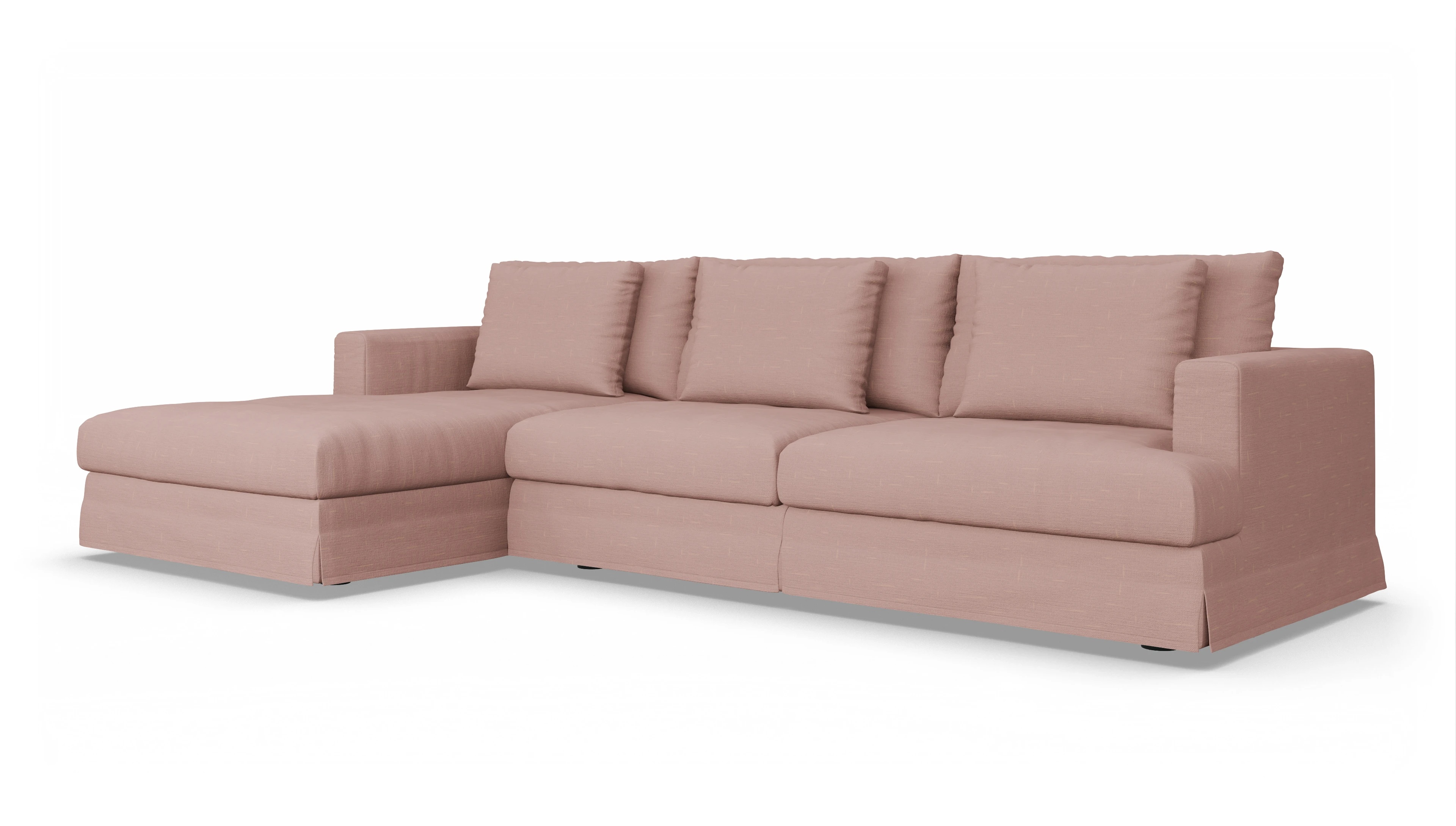 Ansicht des Produktes Pittori Sofa mit Rec links in Stoff rot