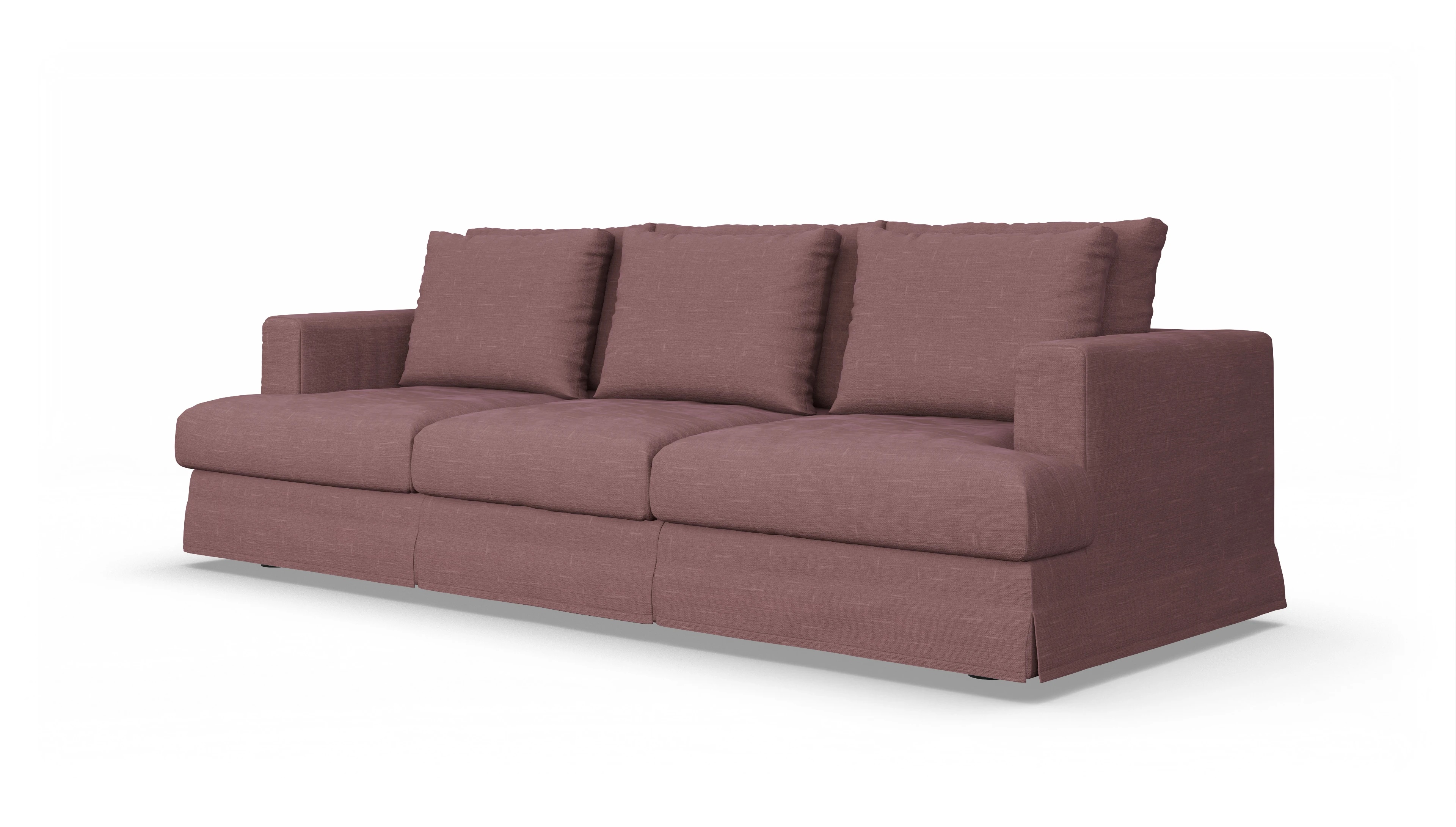 Pittori Hussen-Sofa Ansicht des Produktes Pittori 3,5-Sitzer in Stoff rot