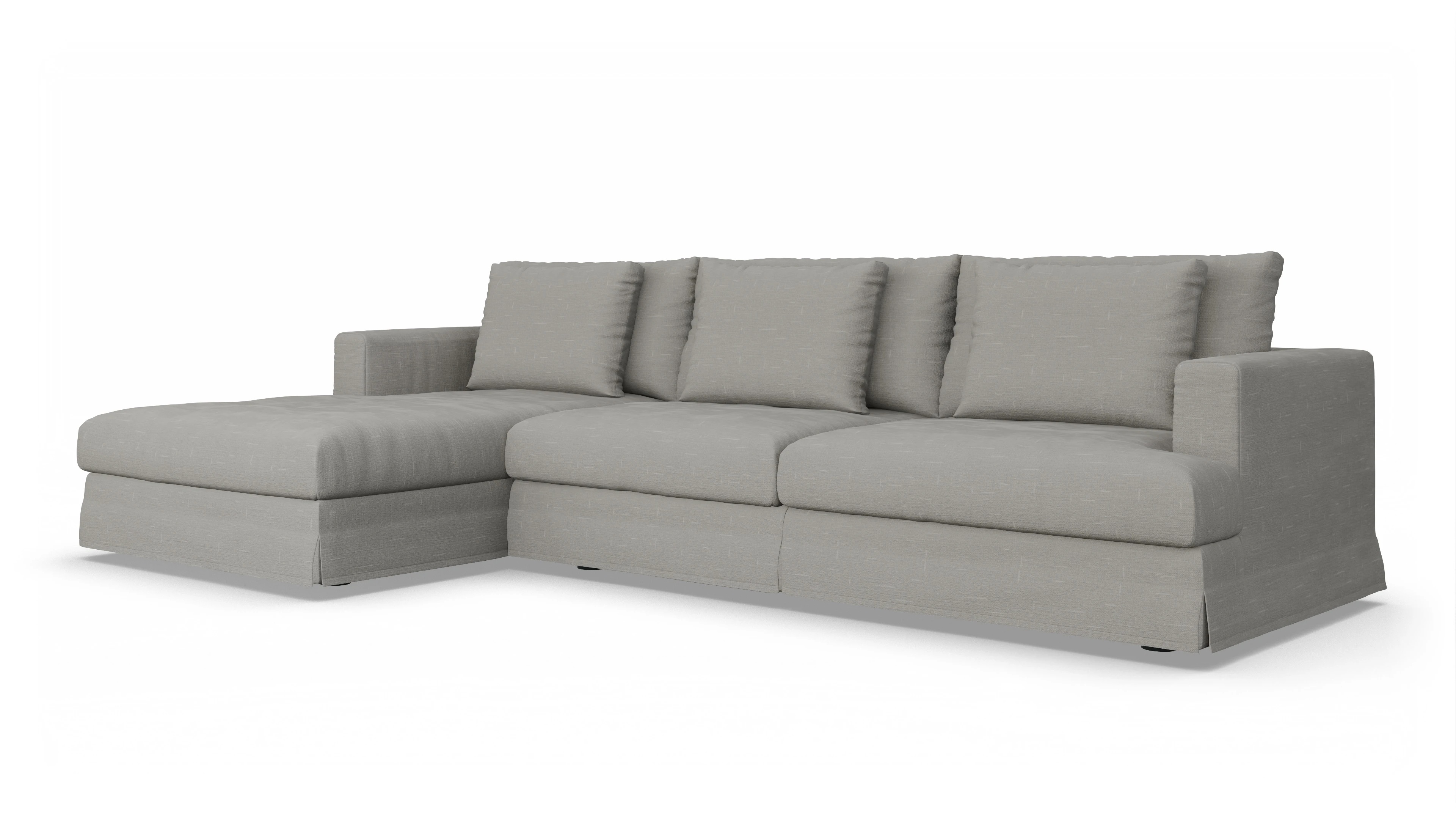 Ansicht des Produktes Pittori Sofa mit Rec links in Stoff grau