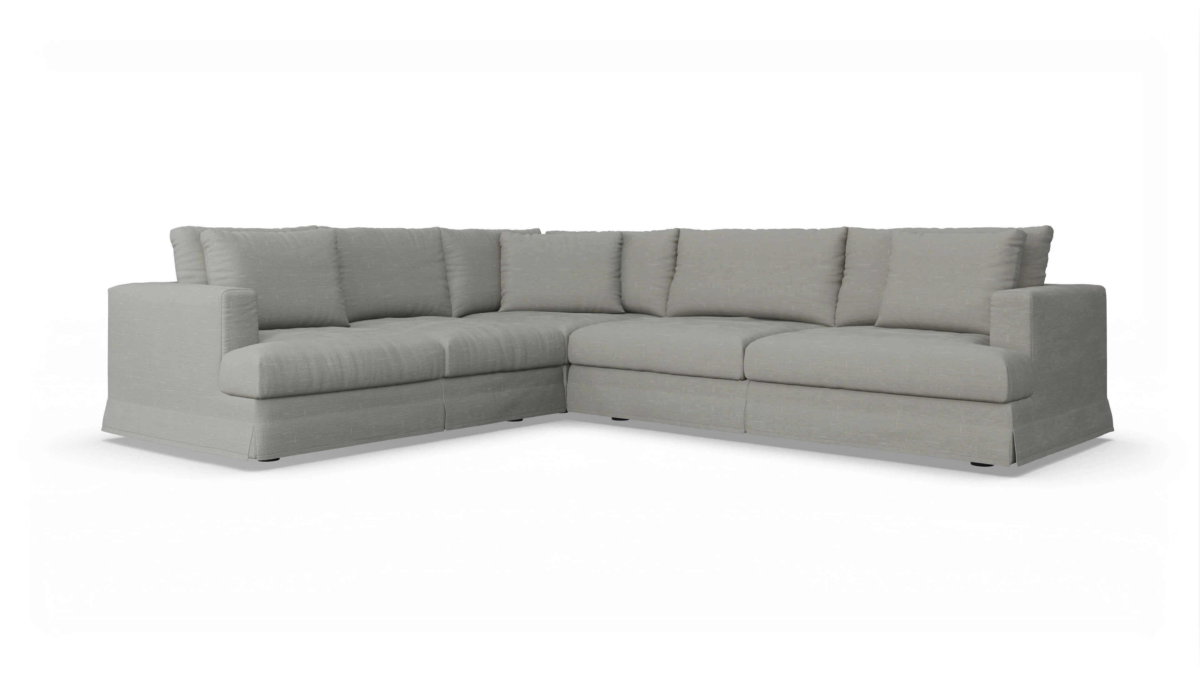 Ansicht des Produktes Pittori Ecksofa Links in Stoff grau