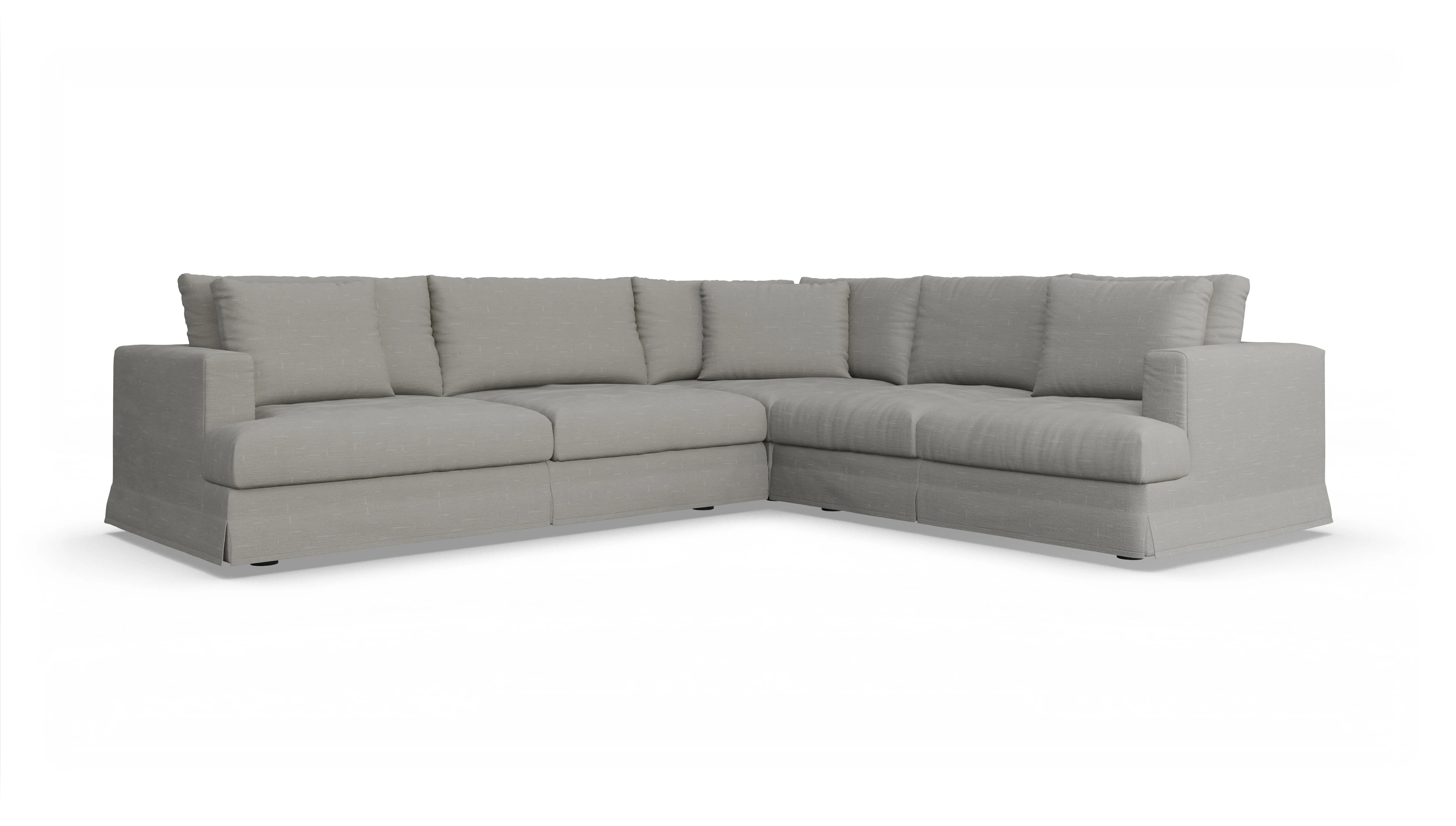 Ansicht des Produktes Pittori Ecksofa Rechts in Stoff grau