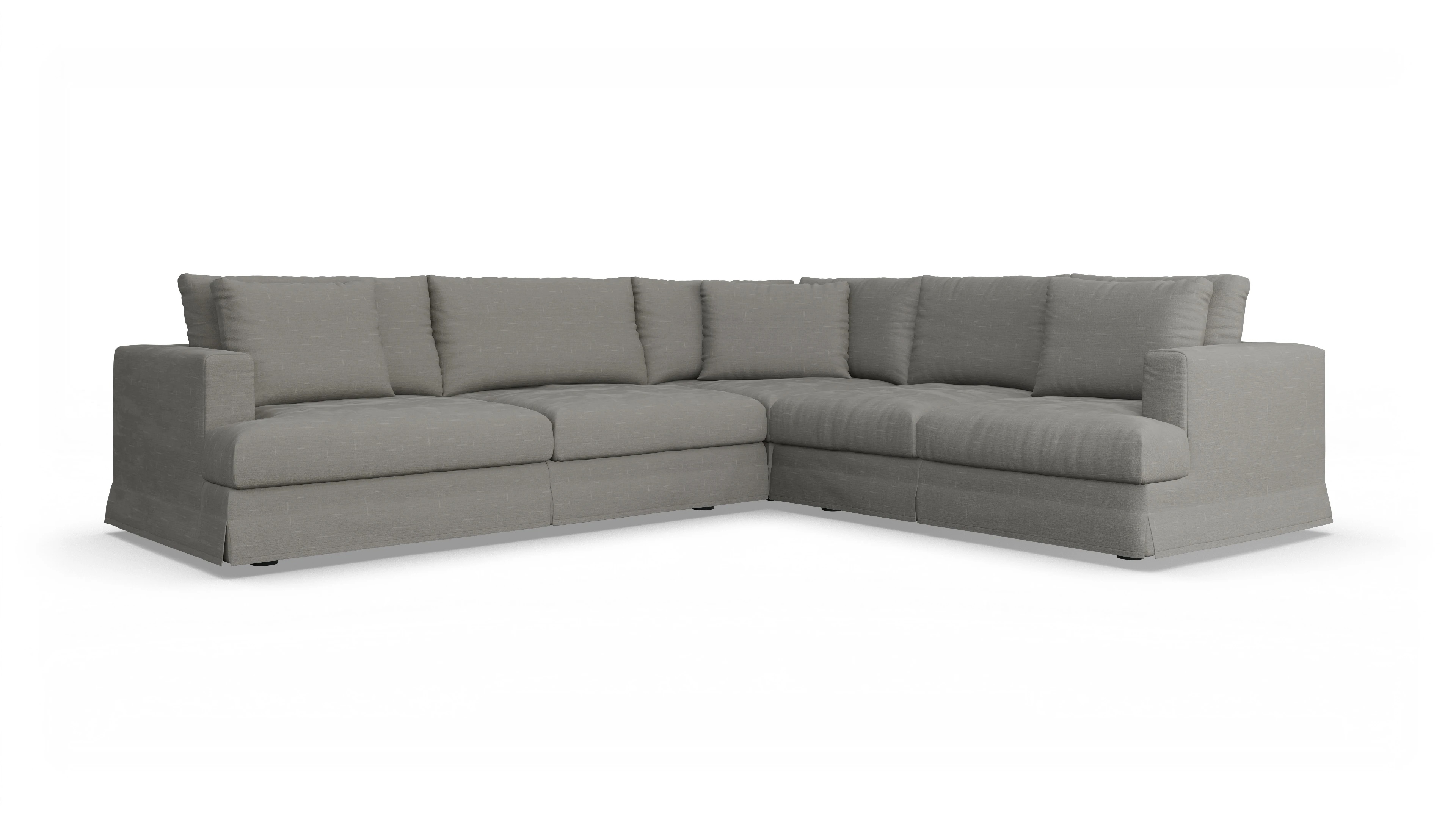 Ansicht des Produktes Pittori Ecksofa Rechts in Stoff grau