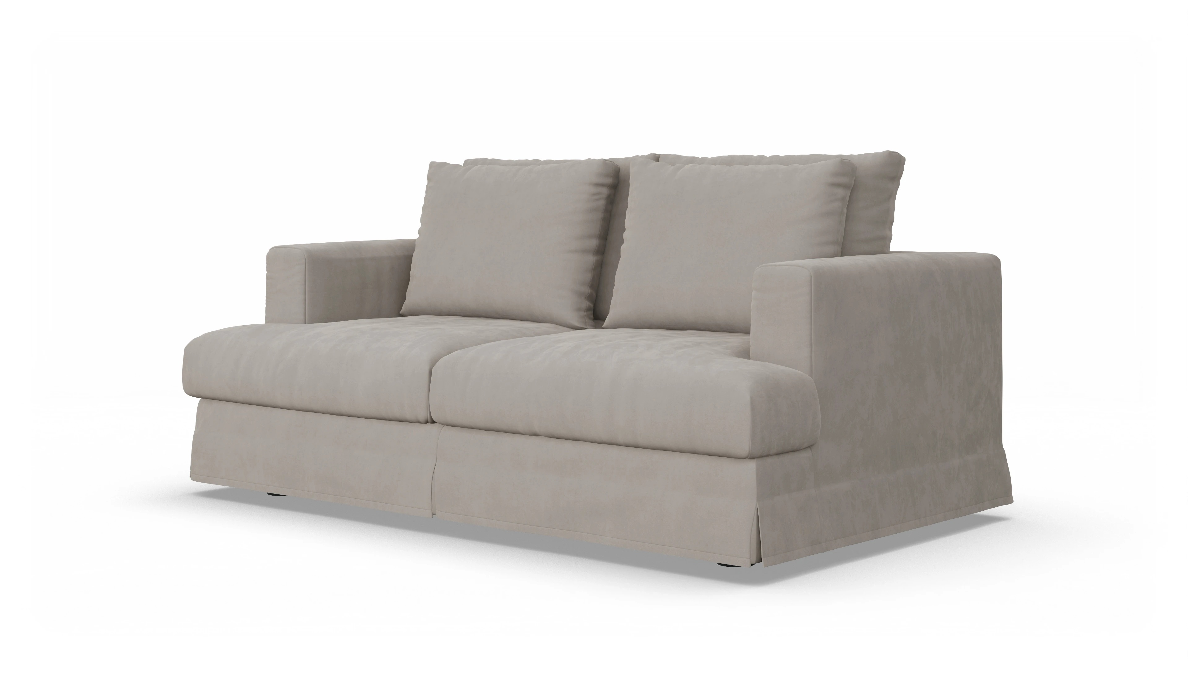 Pittori Hussen-Sofa Ansicht des Produktes Pittori 2-Sitzer in Samt braun