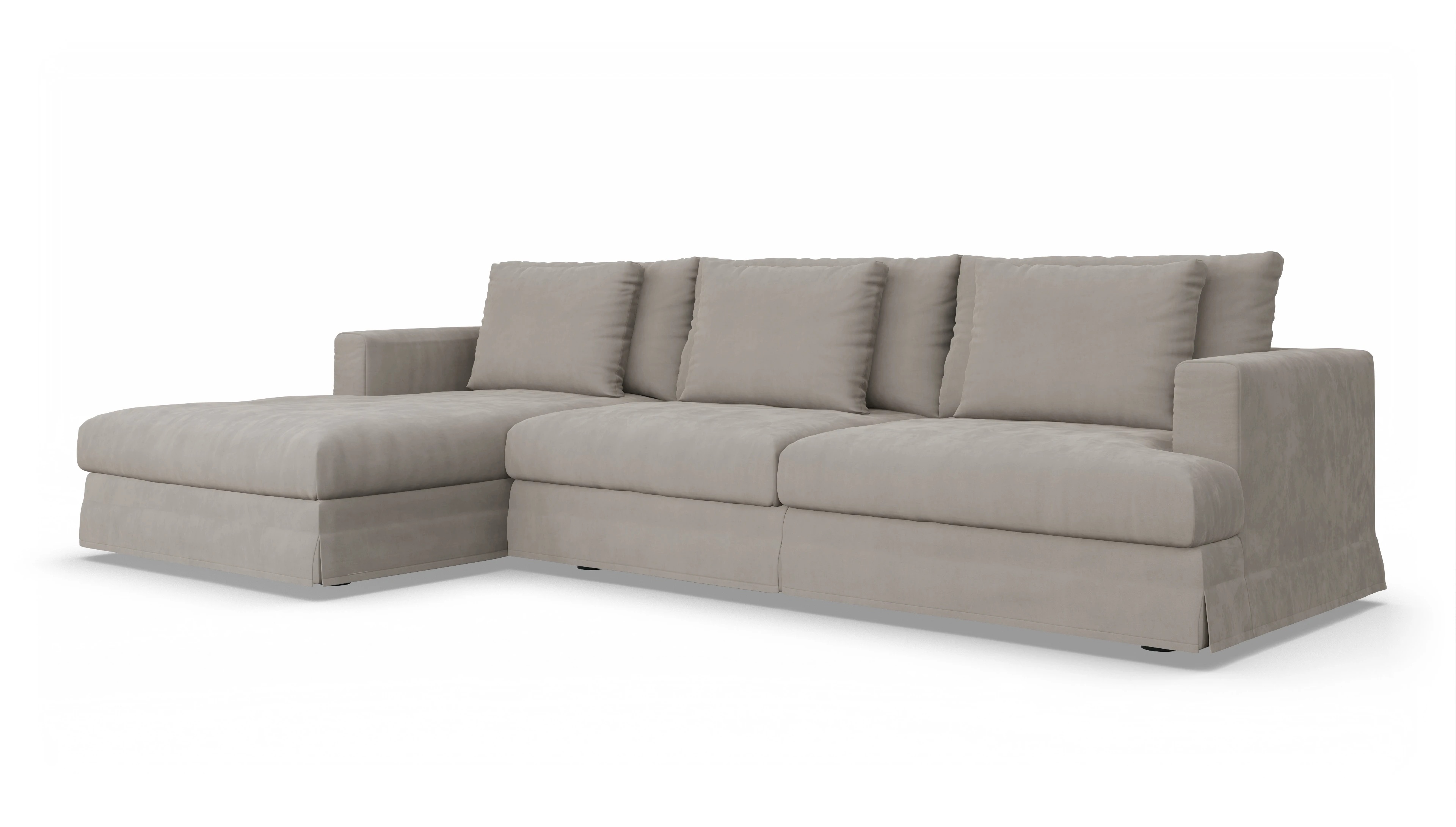 Ansicht des Produktes Pittori Sofa mit Rec links in Samt braun