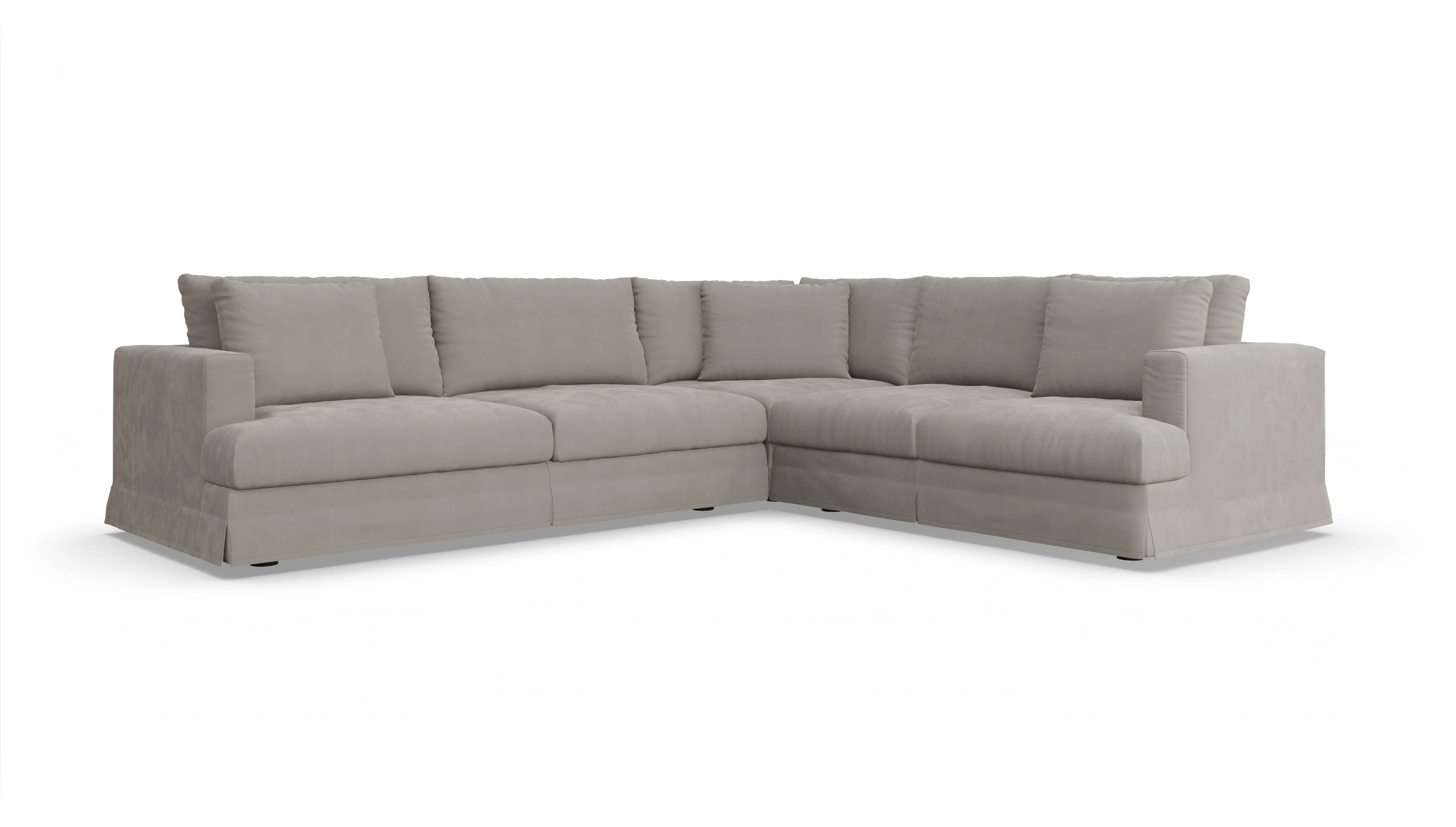 Ansicht des Produktes Pittori Ecksofa Rechts in Samt braun