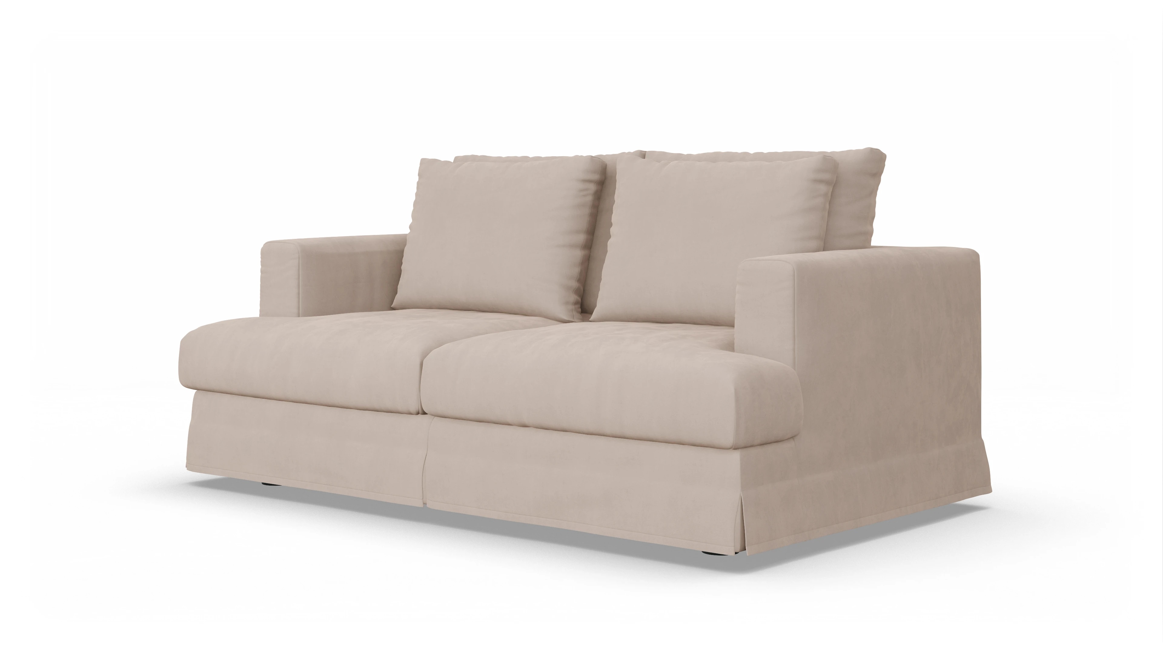 Pittori Hussen-Sofa Ansicht des Produktes Pittori 2-Sitzer in Samt beige