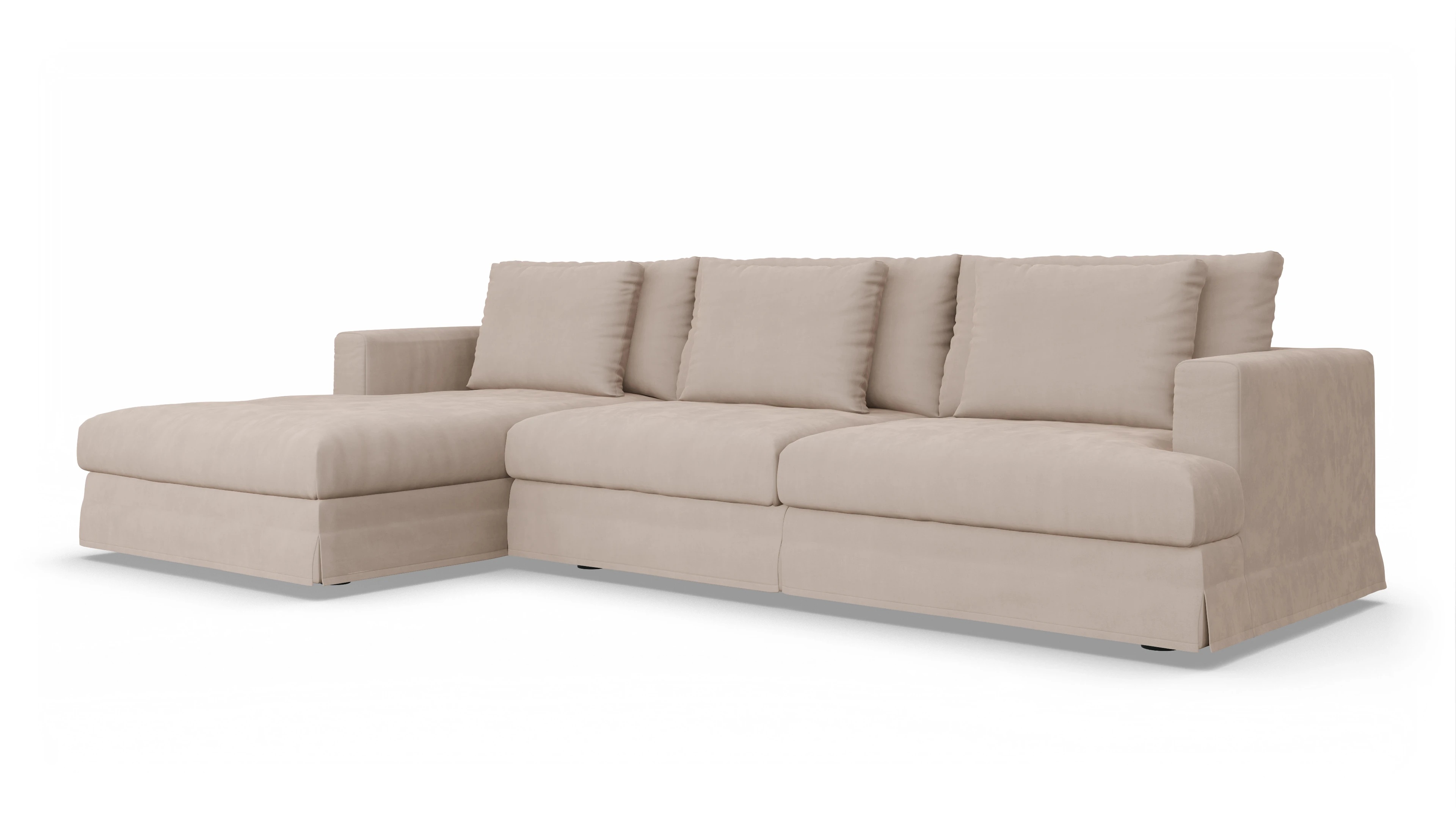 Ansicht des Produktes Pittori Sofa mit Rec links in Samt beige