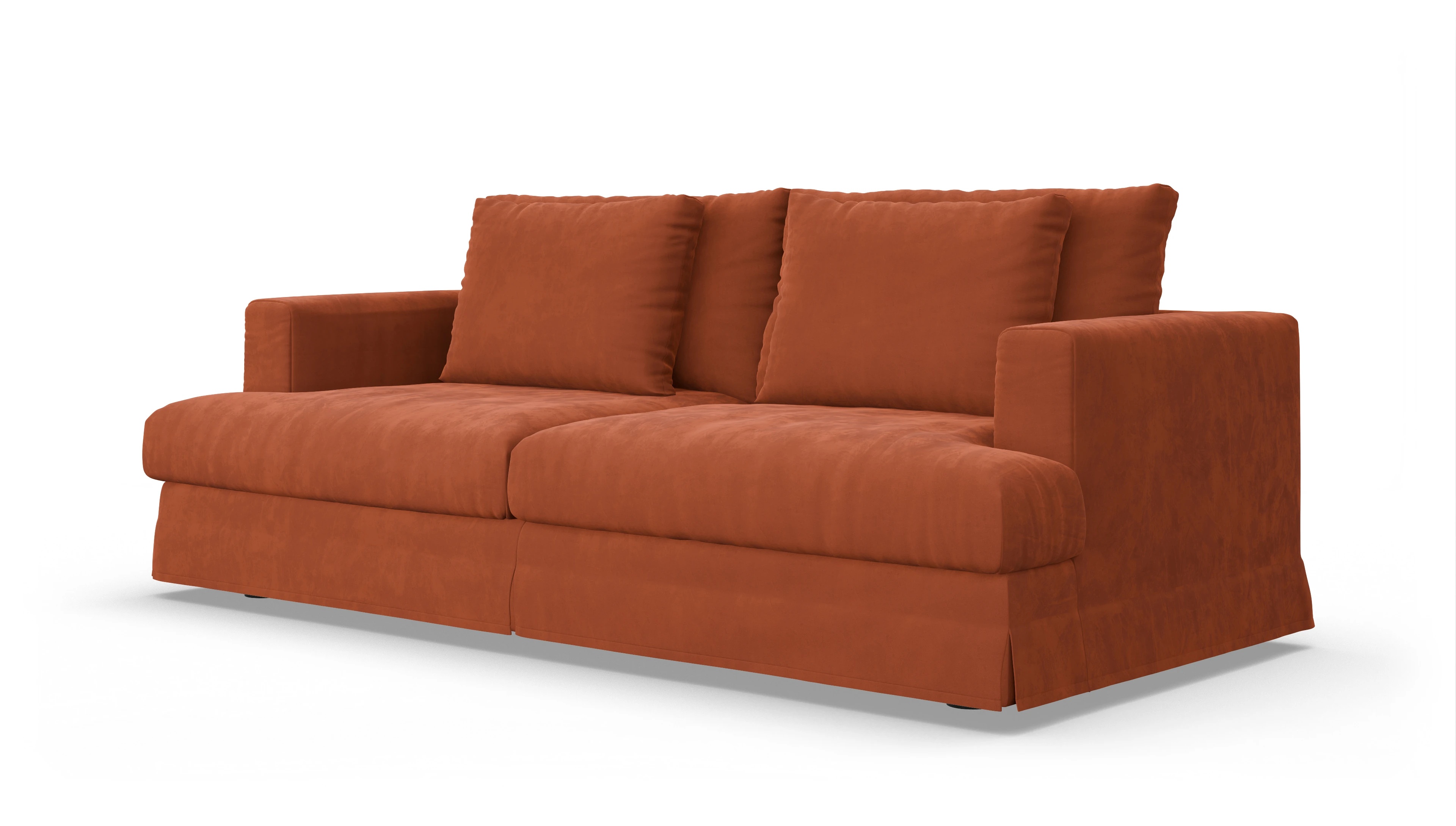 Ansicht des Produktes Pittori 3-Sitzer in Samt orange