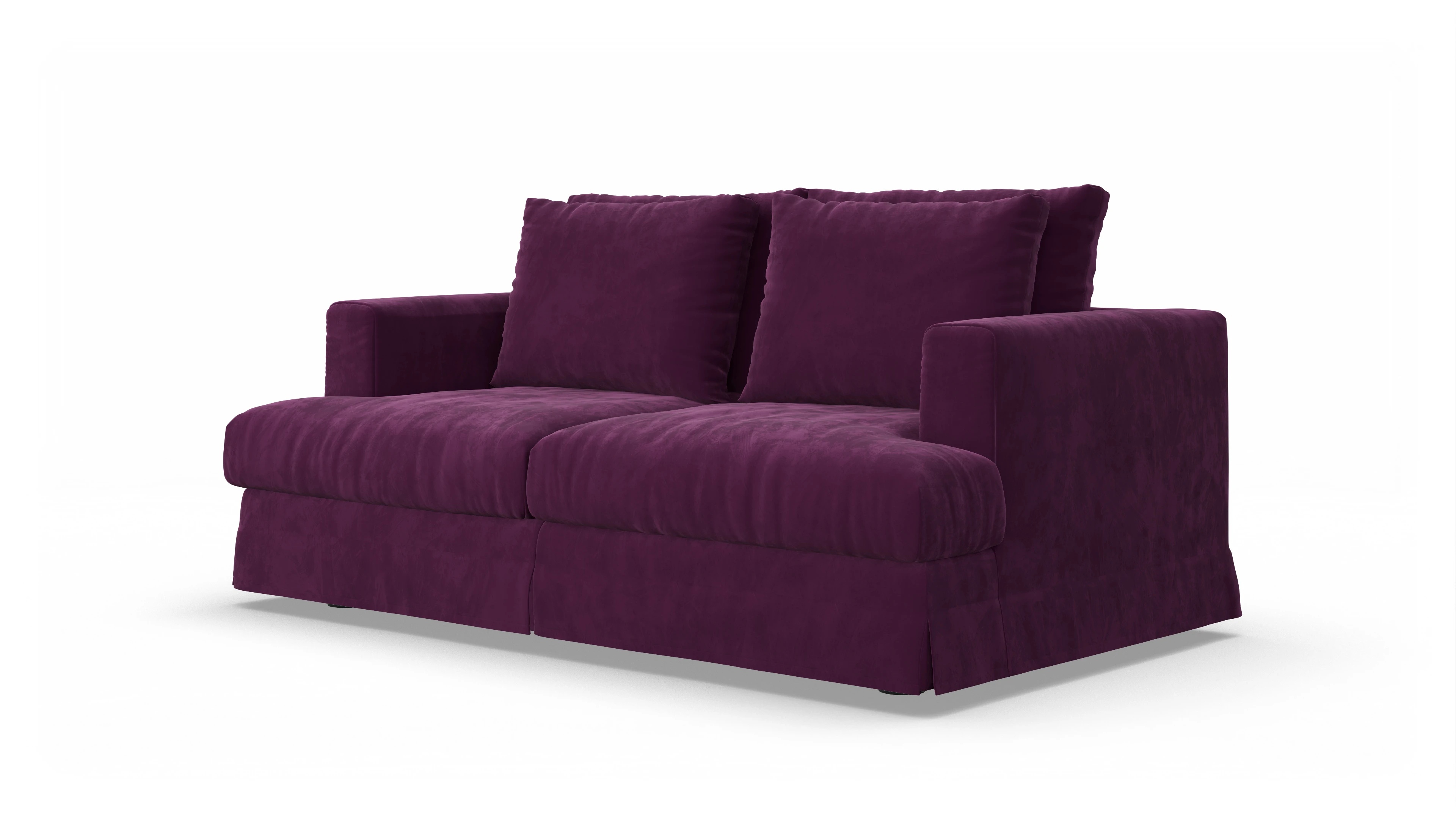 Pittori Hussen-Sofa Ansicht des Produktes Pittori 2-Sitzer in Samt rot