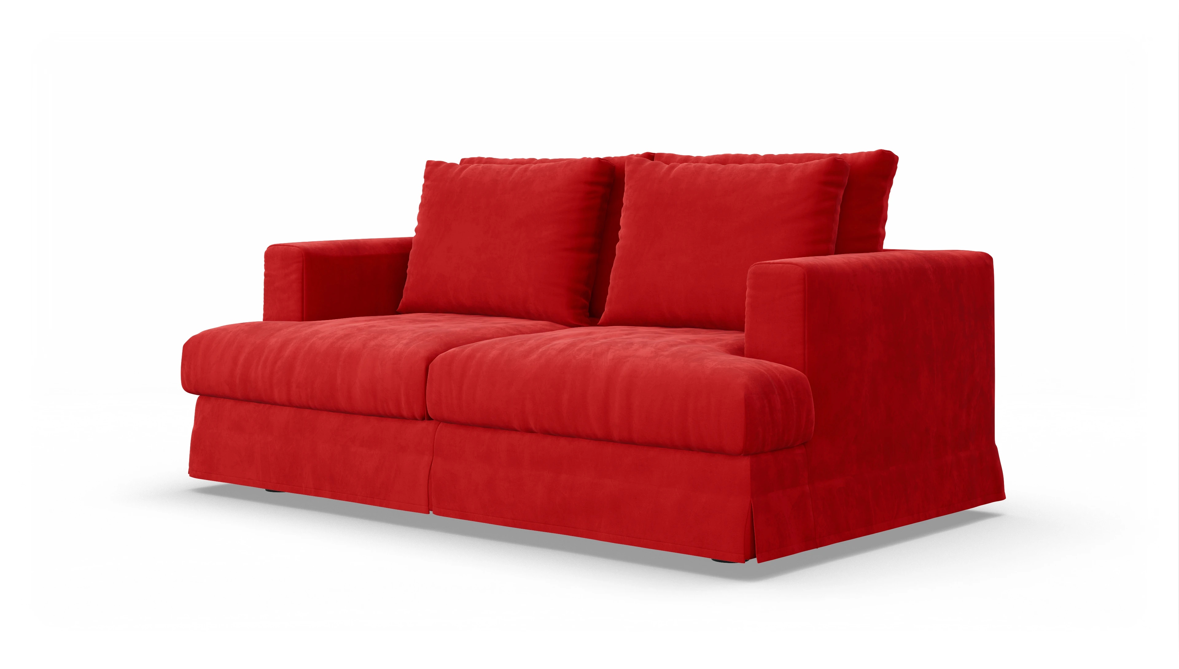 Pittori Hussen-Sofa Ansicht des Produktes Pittori 2-Sitzer in Samt rot