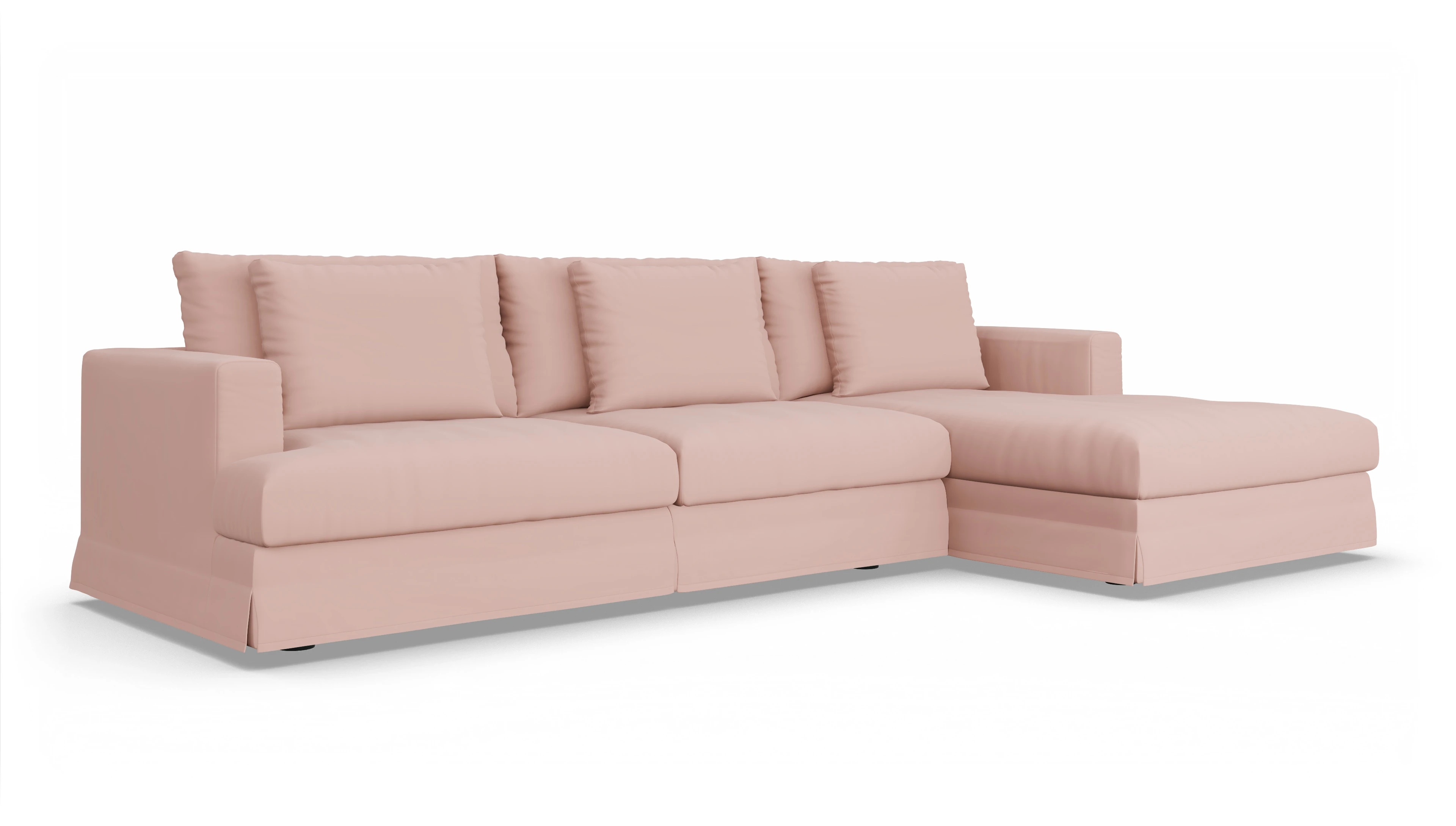 Ansicht des Produktes Pittori Sofa mit Rec rechts in Samt rot