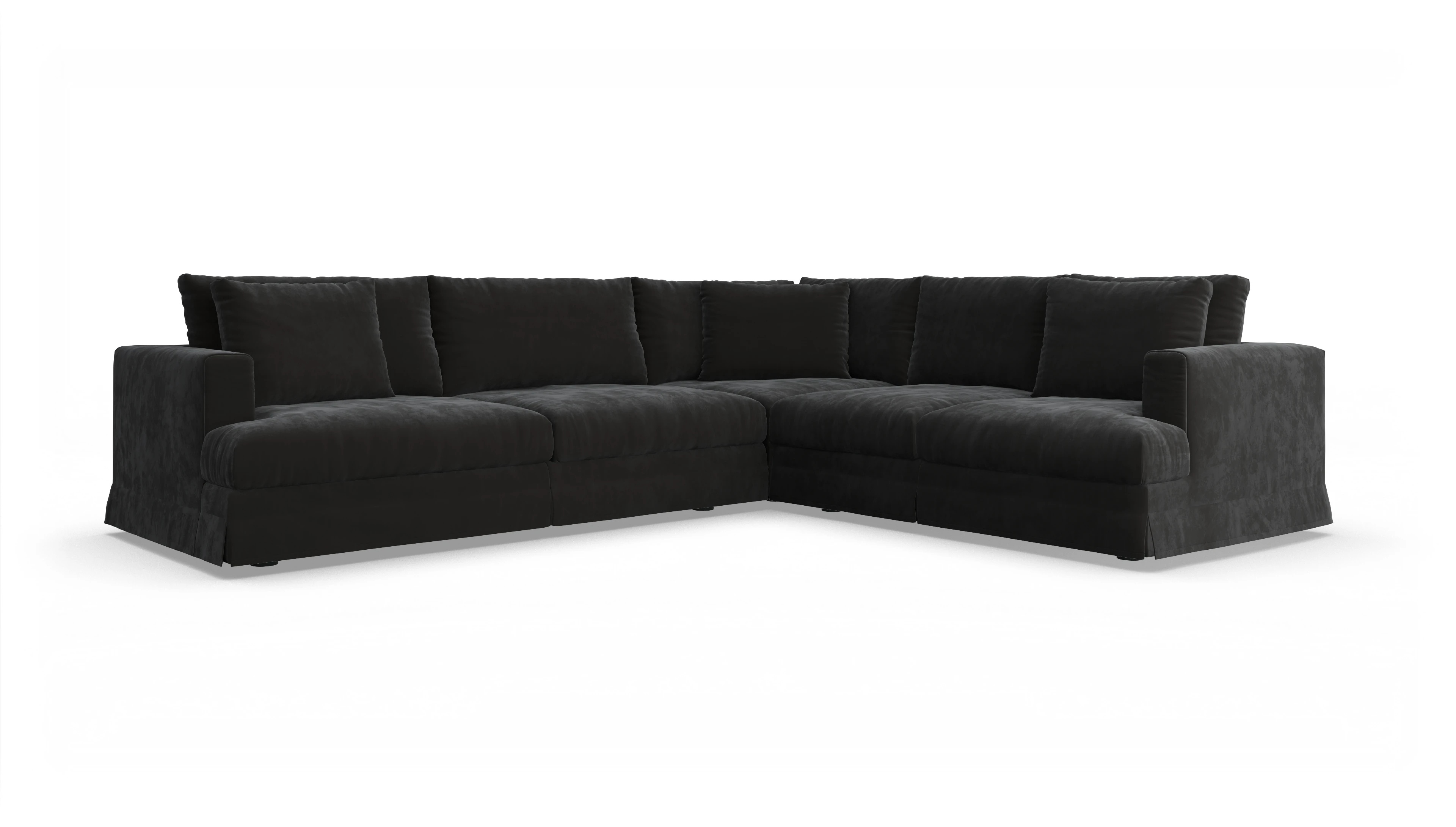 Ansicht des Produktes Pittori Ecksofa Rechts in Samt grau