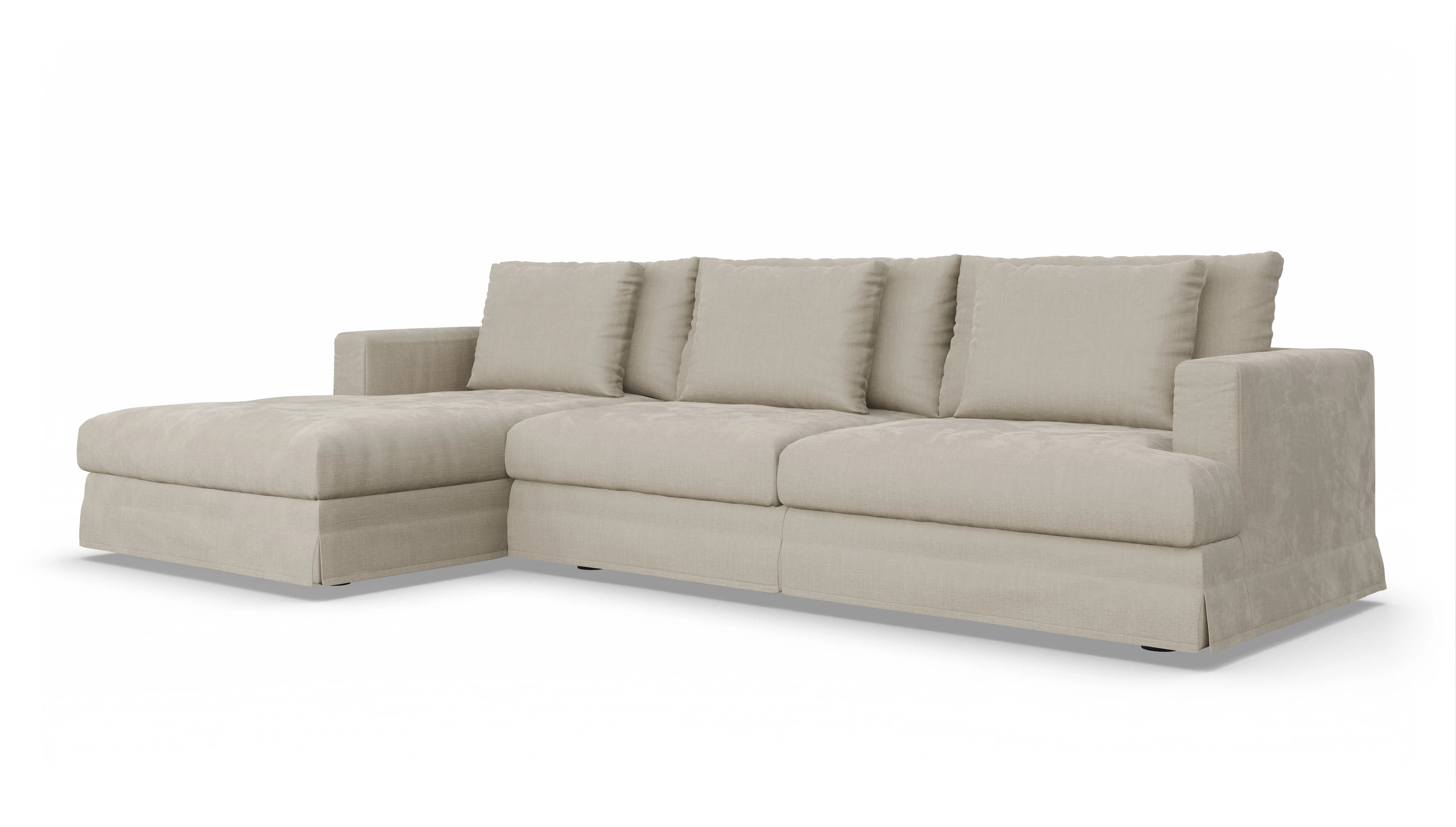 Ansicht des Produktes Pittori Sofa mit Rec links in Stoff beige