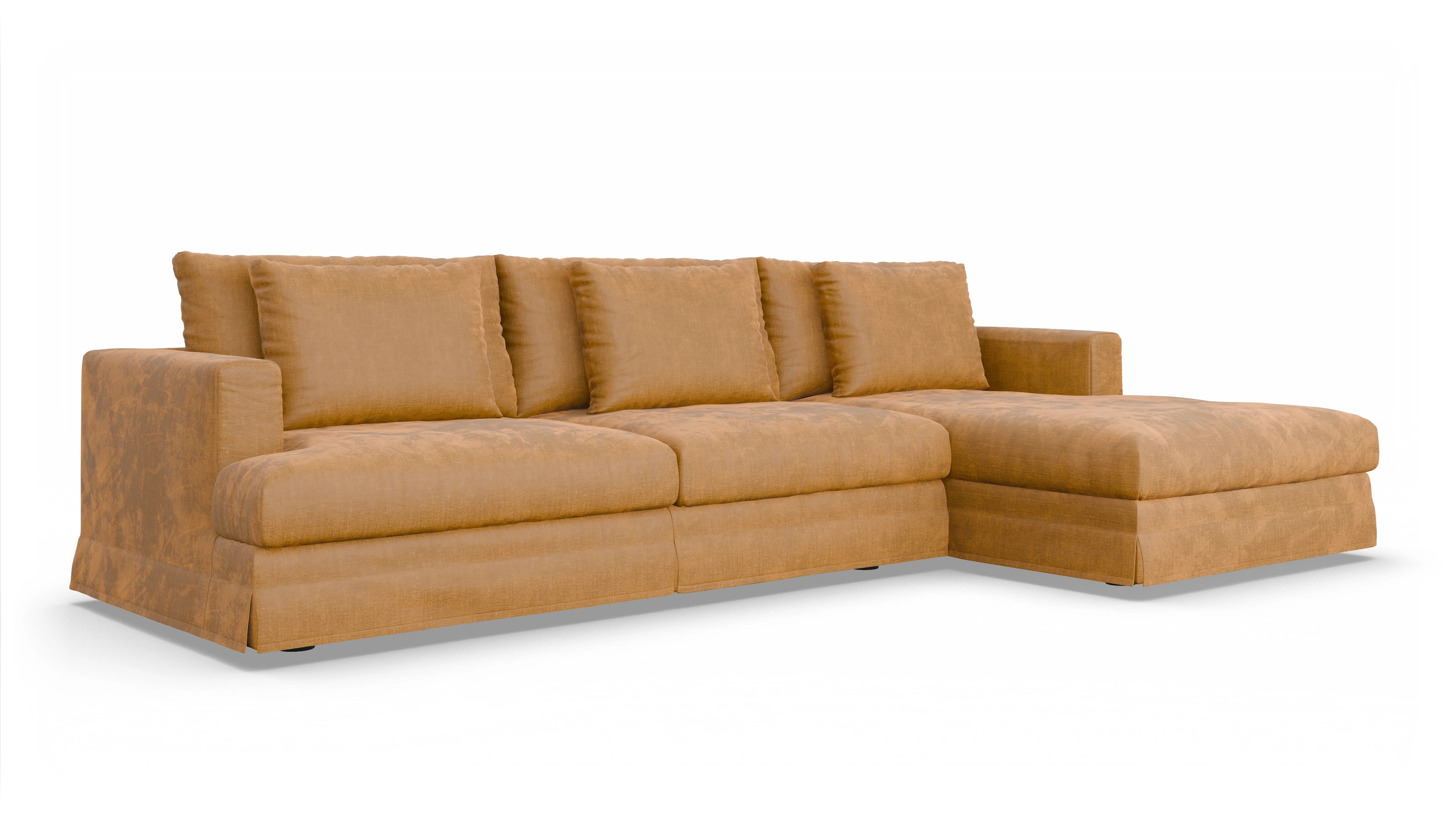 Ansicht des Produktes Pittori Sofa mit Rec rechts in Stoff braun