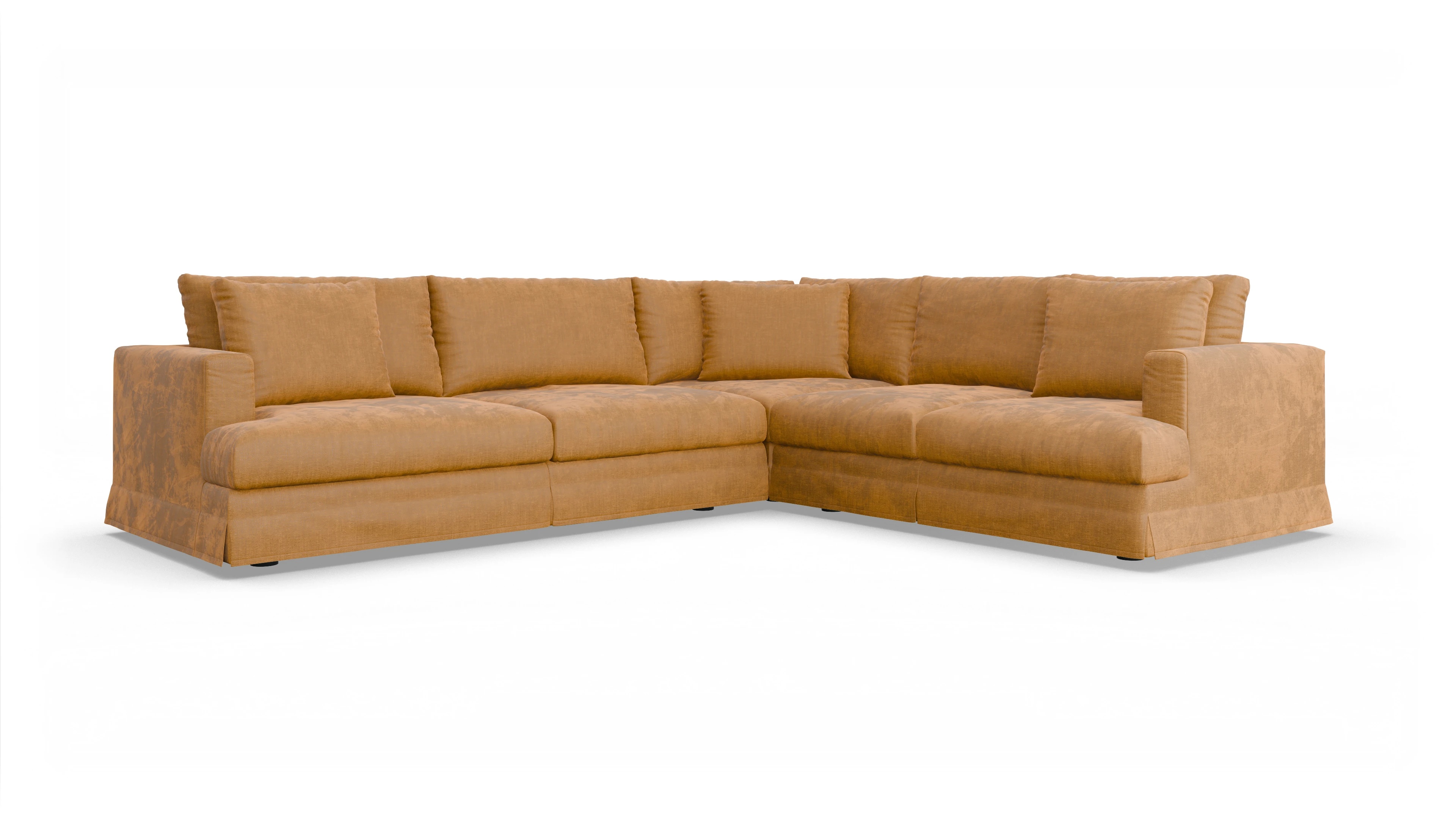 Ansicht des Produktes Pittori Ecksofa Rechts in Stoff braun