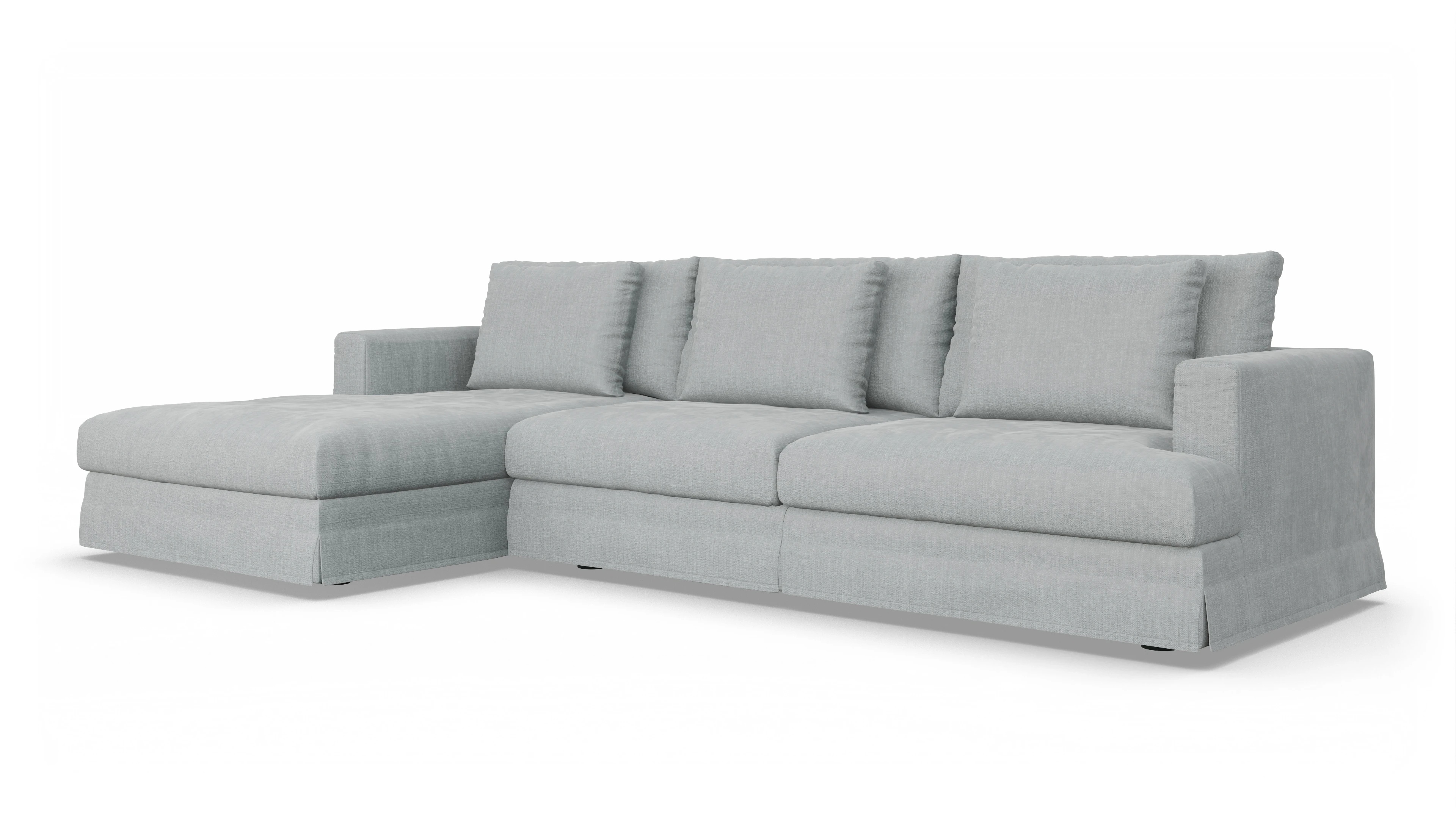 Ansicht des Produktes Pittori Sofa mit Rec links in Stoff grau