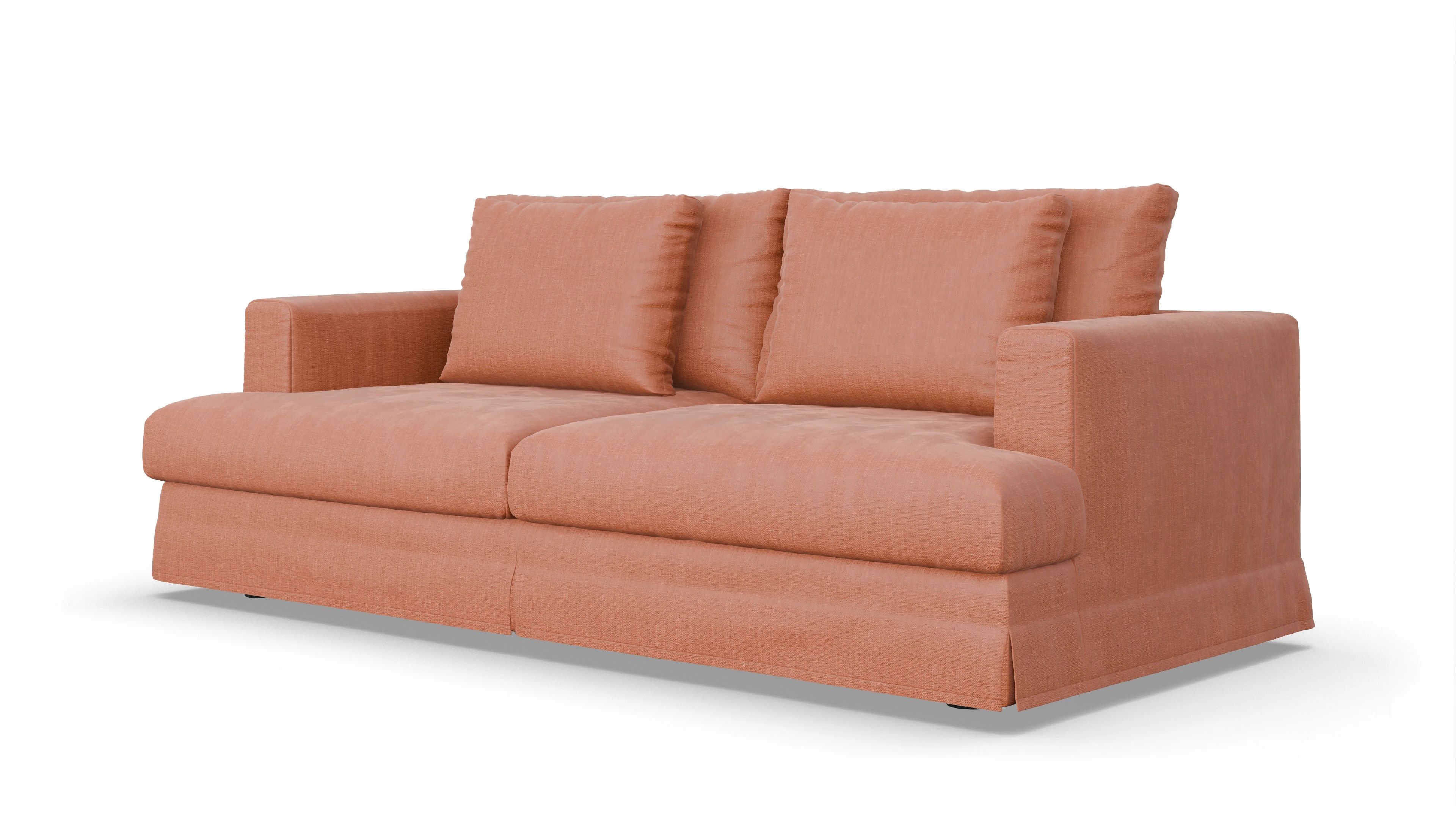 Pittori Hussen-Sofa Ansicht des Produktes Pittori 3-Sitzer in Stoff orange