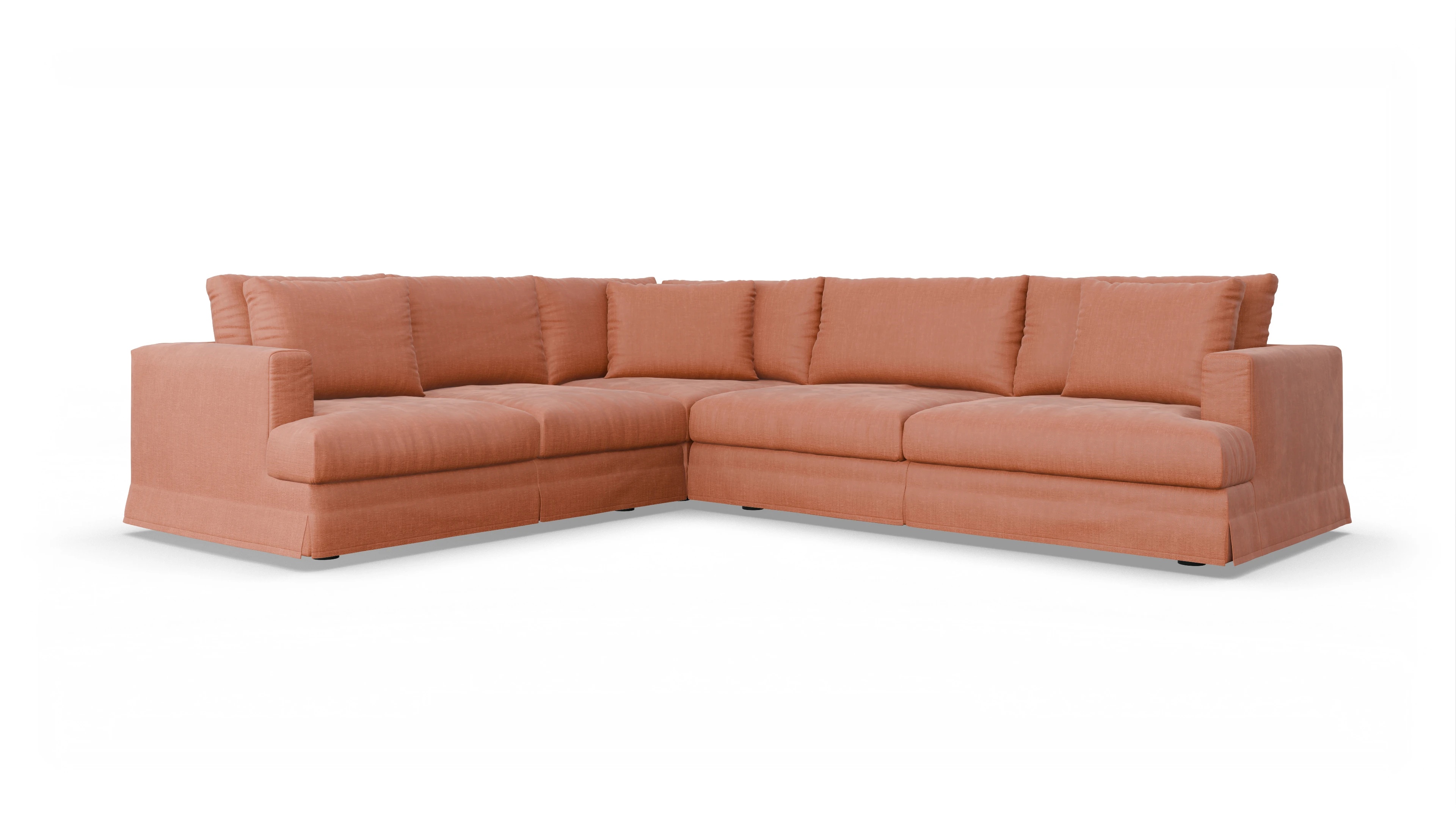 Ansicht des Produktes Pittori Ecksofa Links in Stoff orange