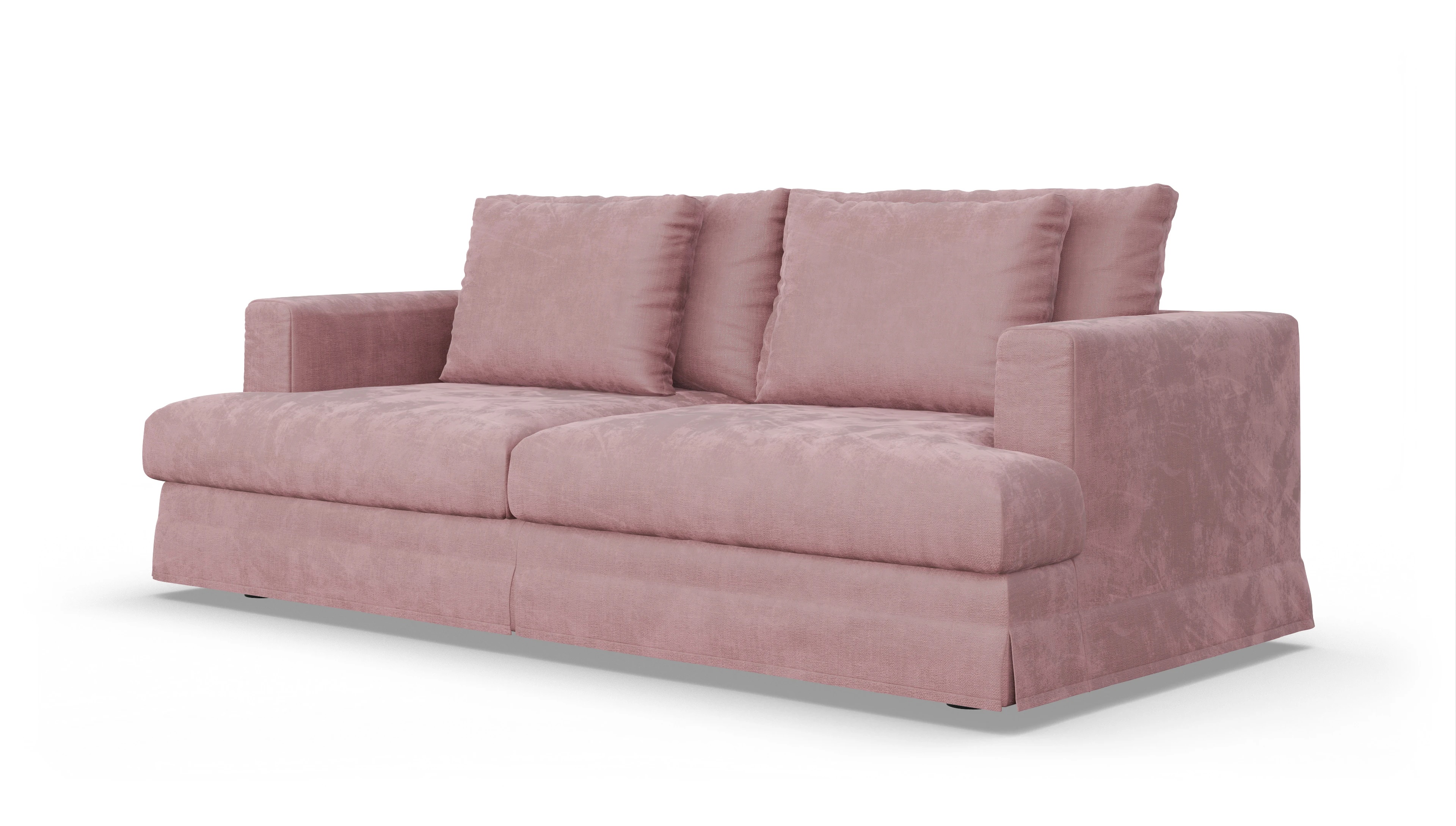 Pittori Hussen-Sofa Ansicht des Produktes Pittori 3-Sitzer in Stoff rot