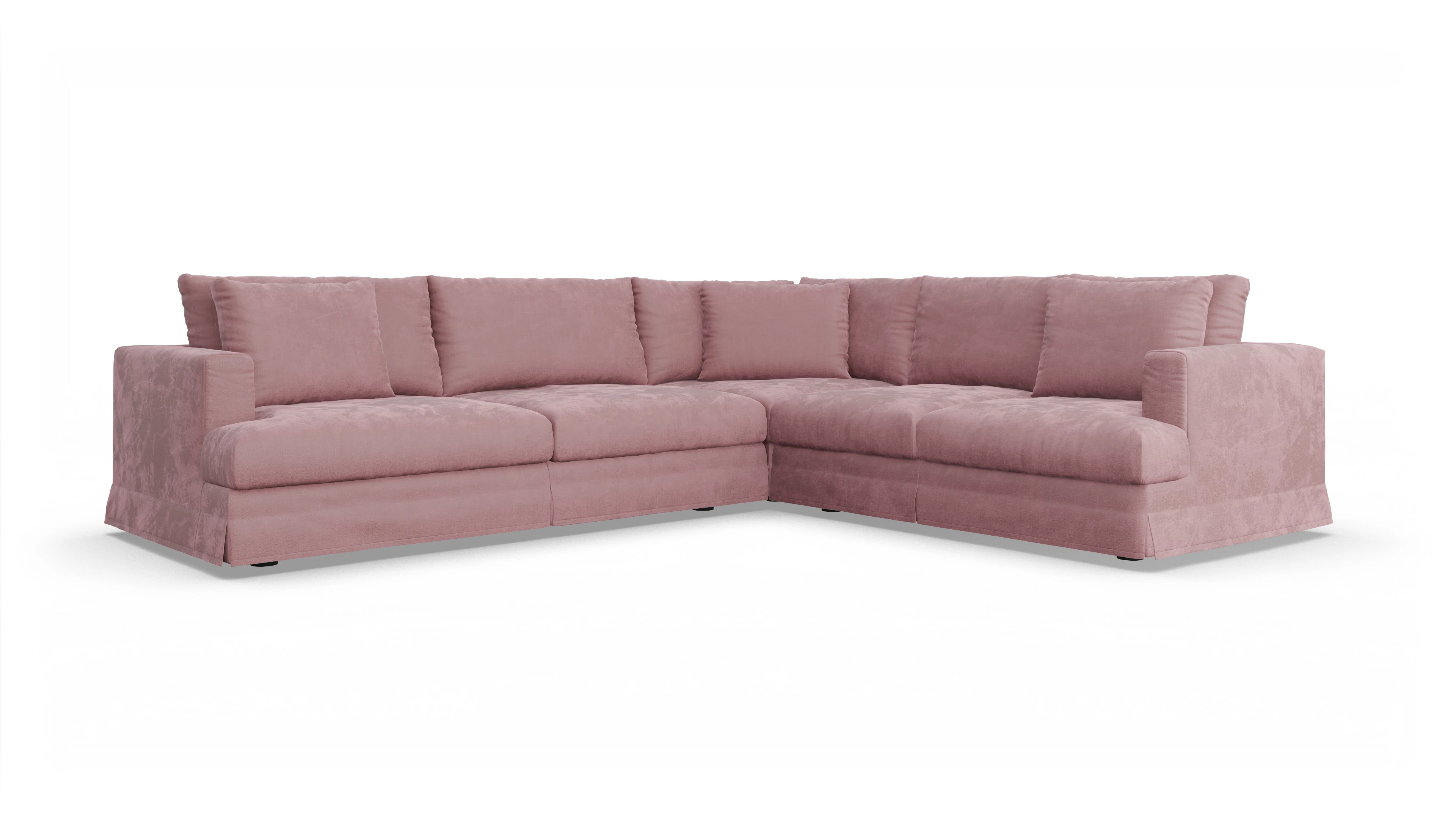 Ansicht des Produktes Pittori Ecksofa Rechts in Stoff rot