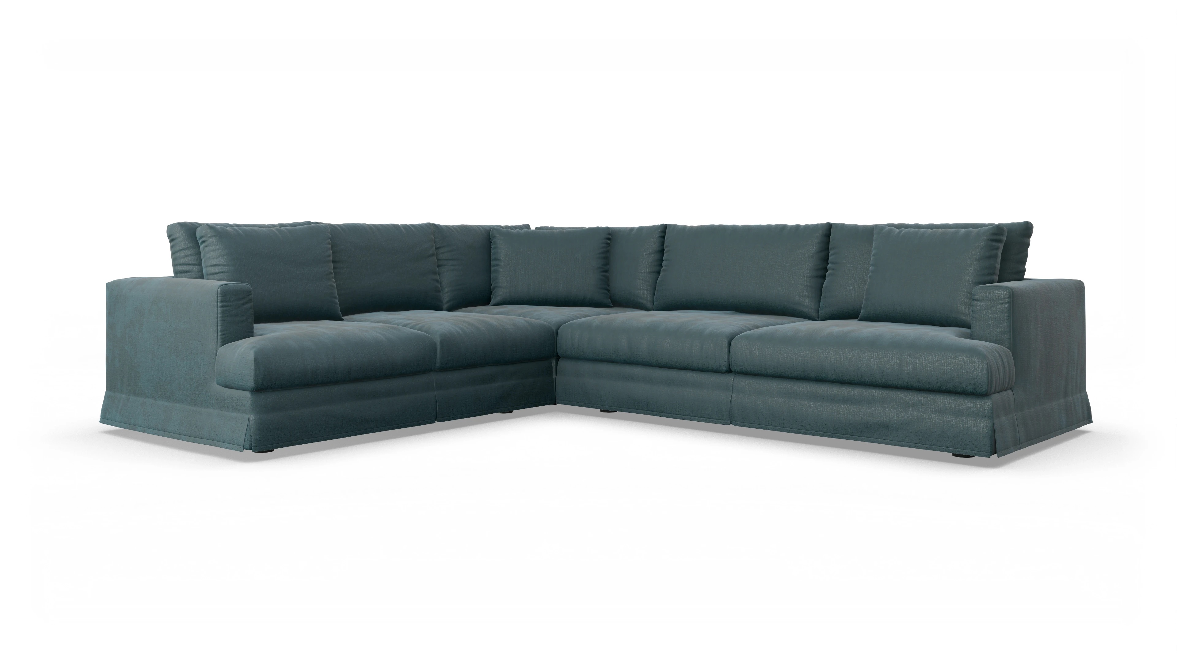 Ansicht des Produktes Pittori Ecksofa Links in Stoff grün