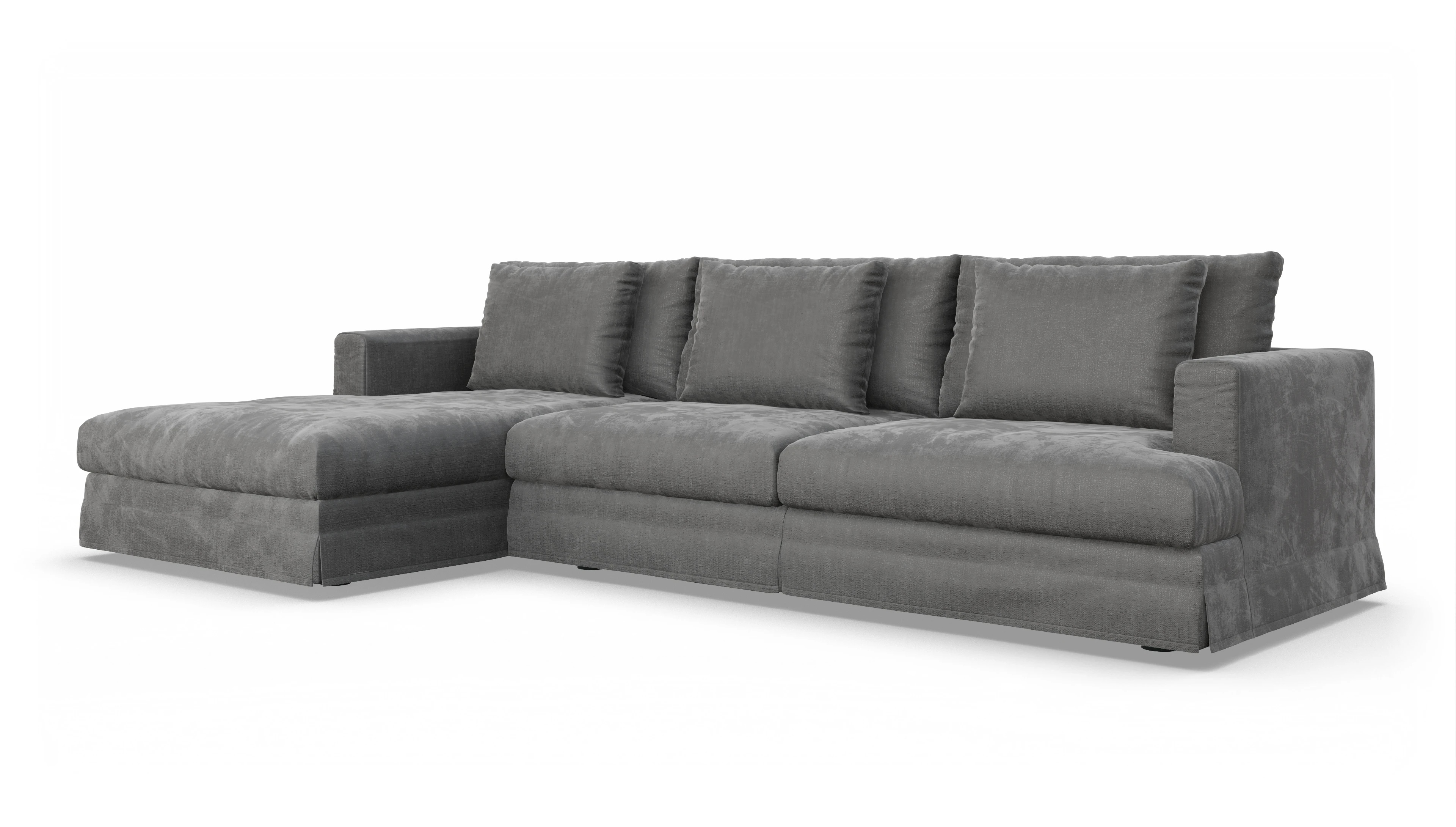 Ansicht des Produktes Pittori Sofa mit Rec links in Stoff grau