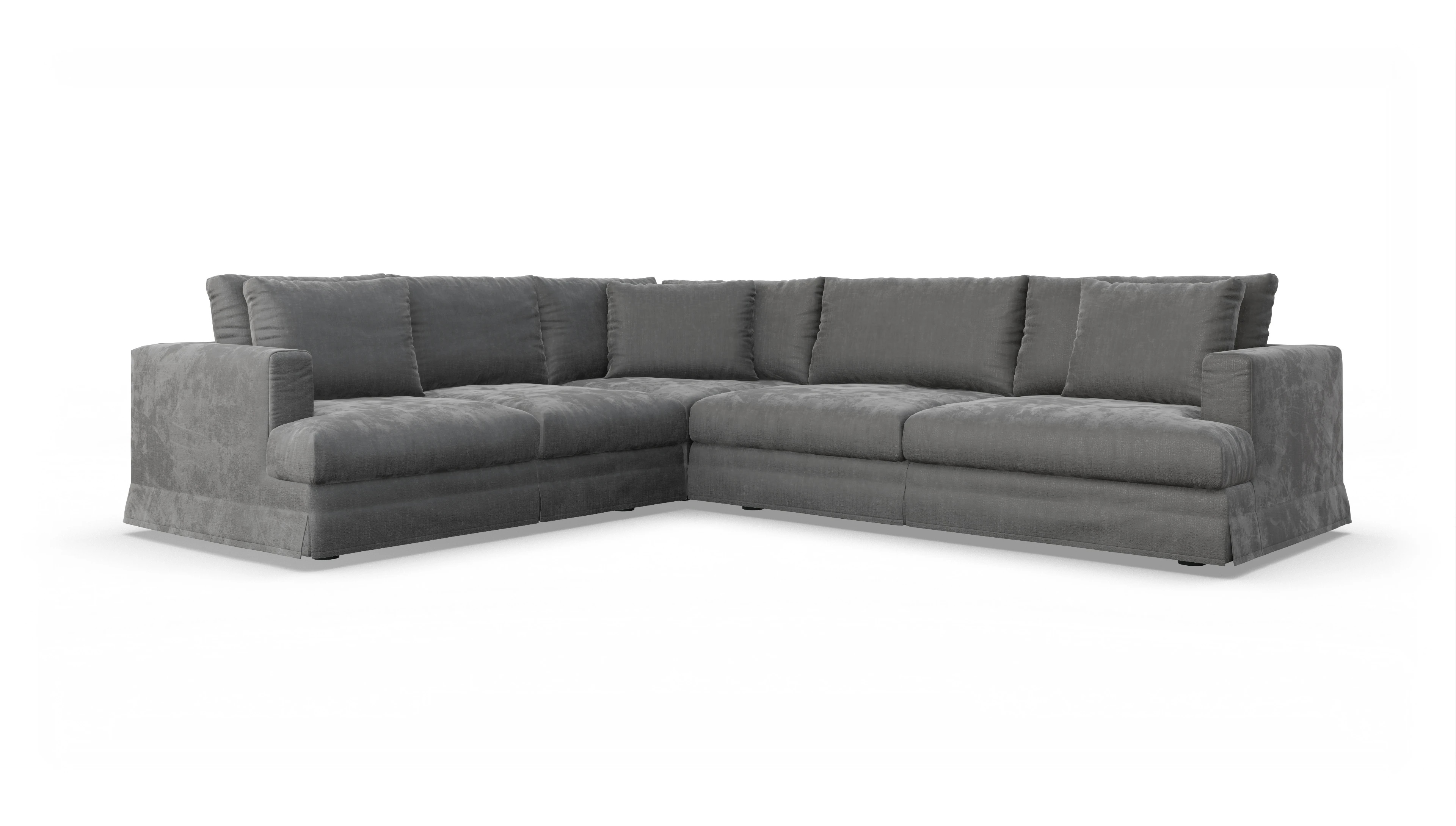 Ansicht des Produktes Pittori Ecksofa Links in Stoff grau