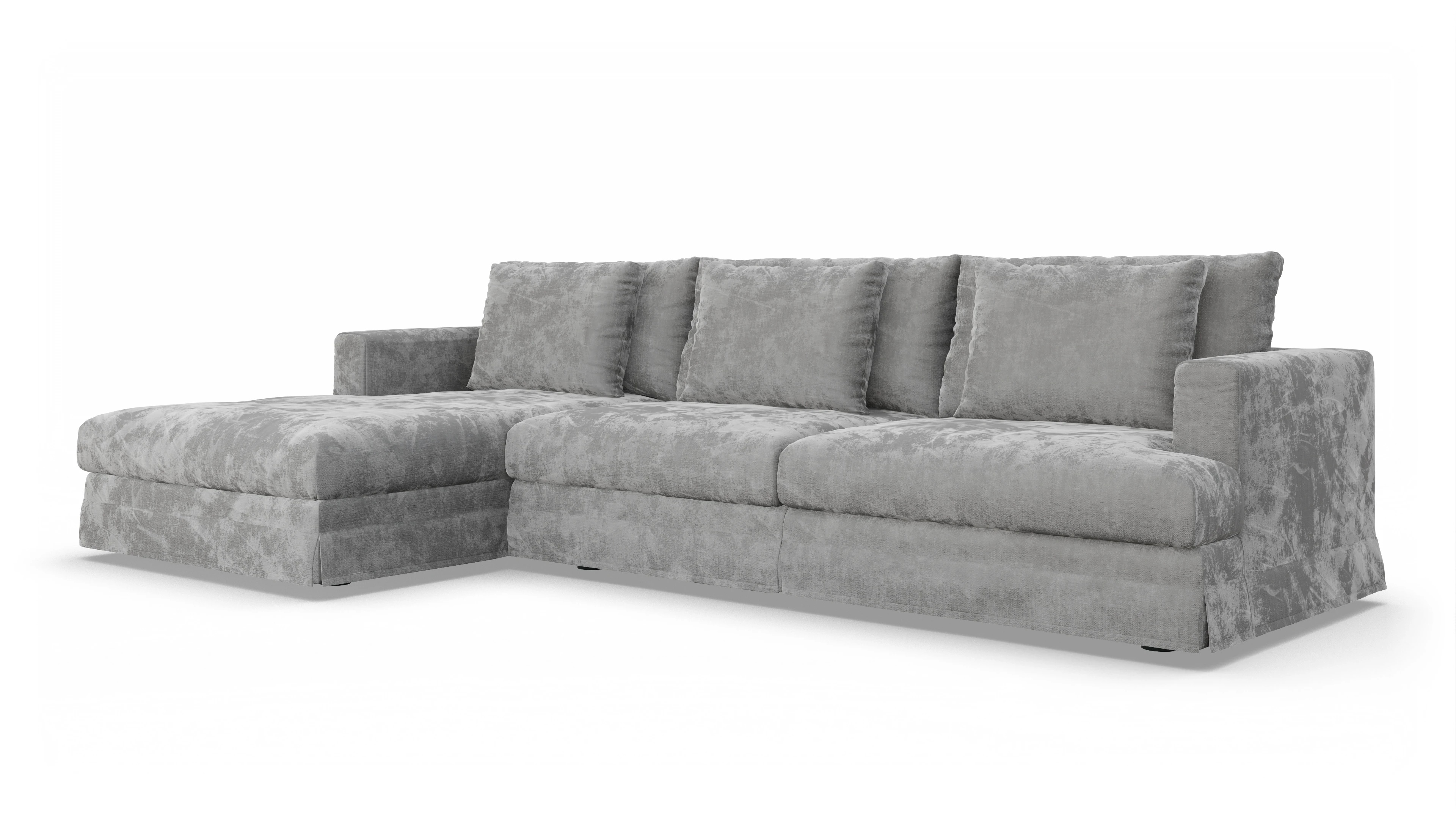 Ansicht des Produktes Pittori Sofa mit Rec links in Stoff grau