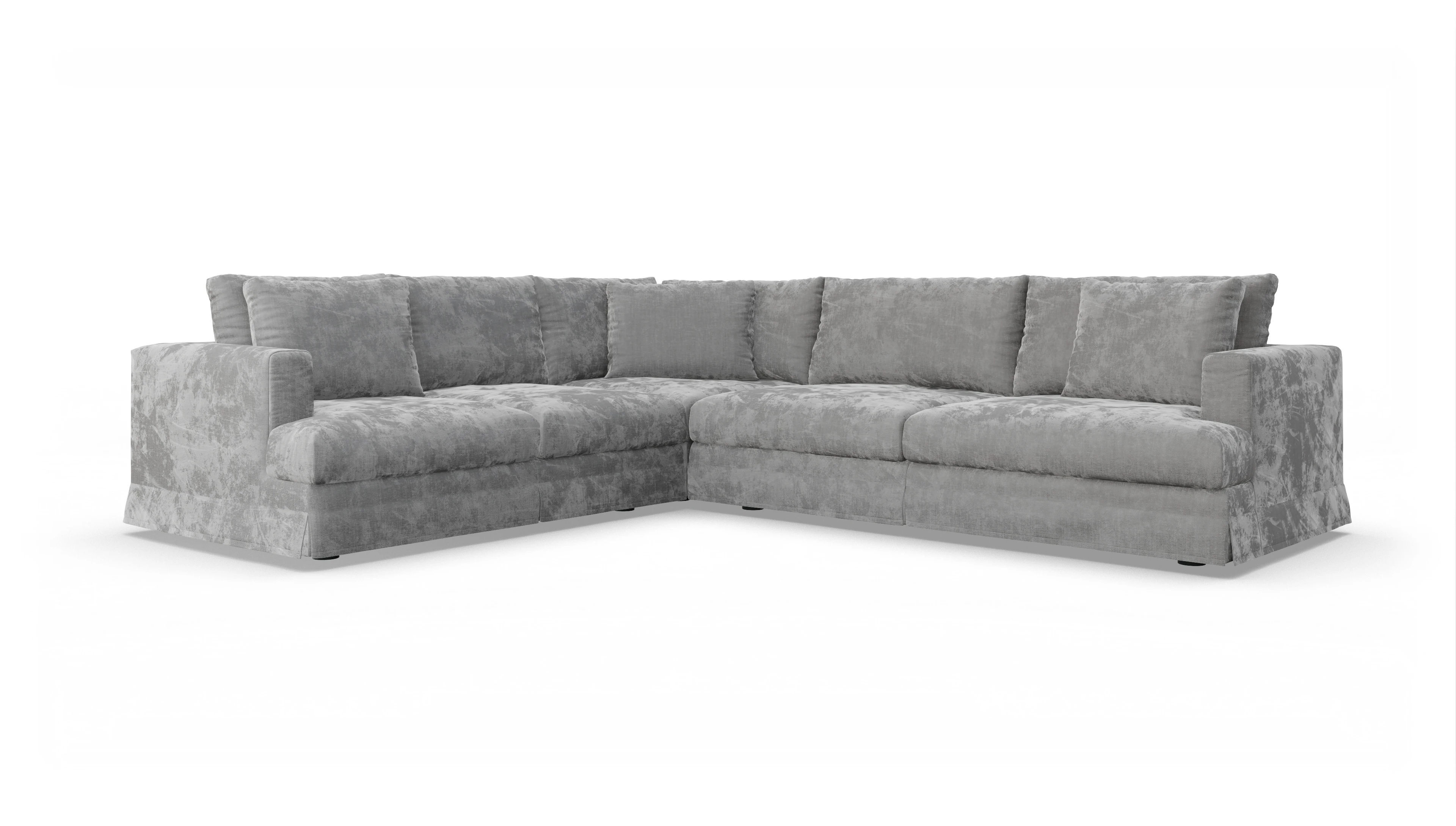 Ansicht des Produktes Pittori Ecksofa Links in Stoff grau