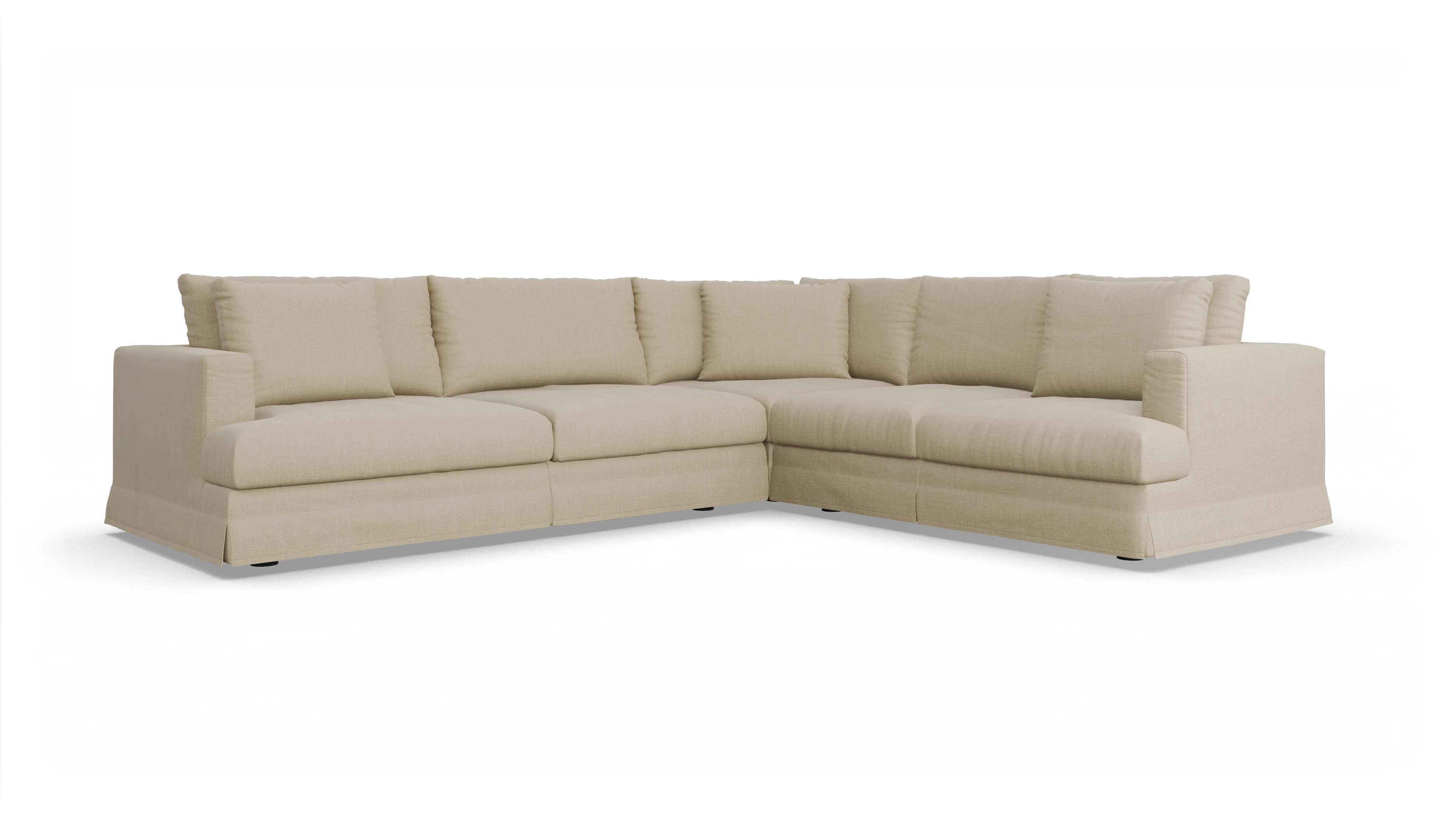 Ansicht des Produktes Pittori Ecksofa Rechts in Stoff beige