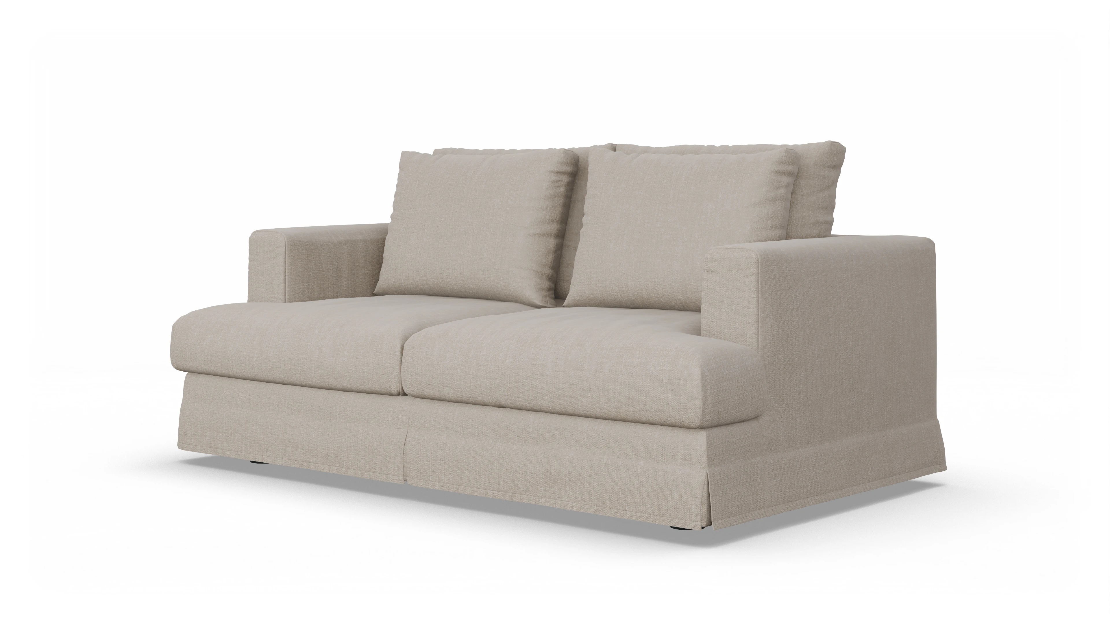 Pittori Hussen-Sofa Ansicht des Produktes Pittori 2-Sitzer in Stoff braun
