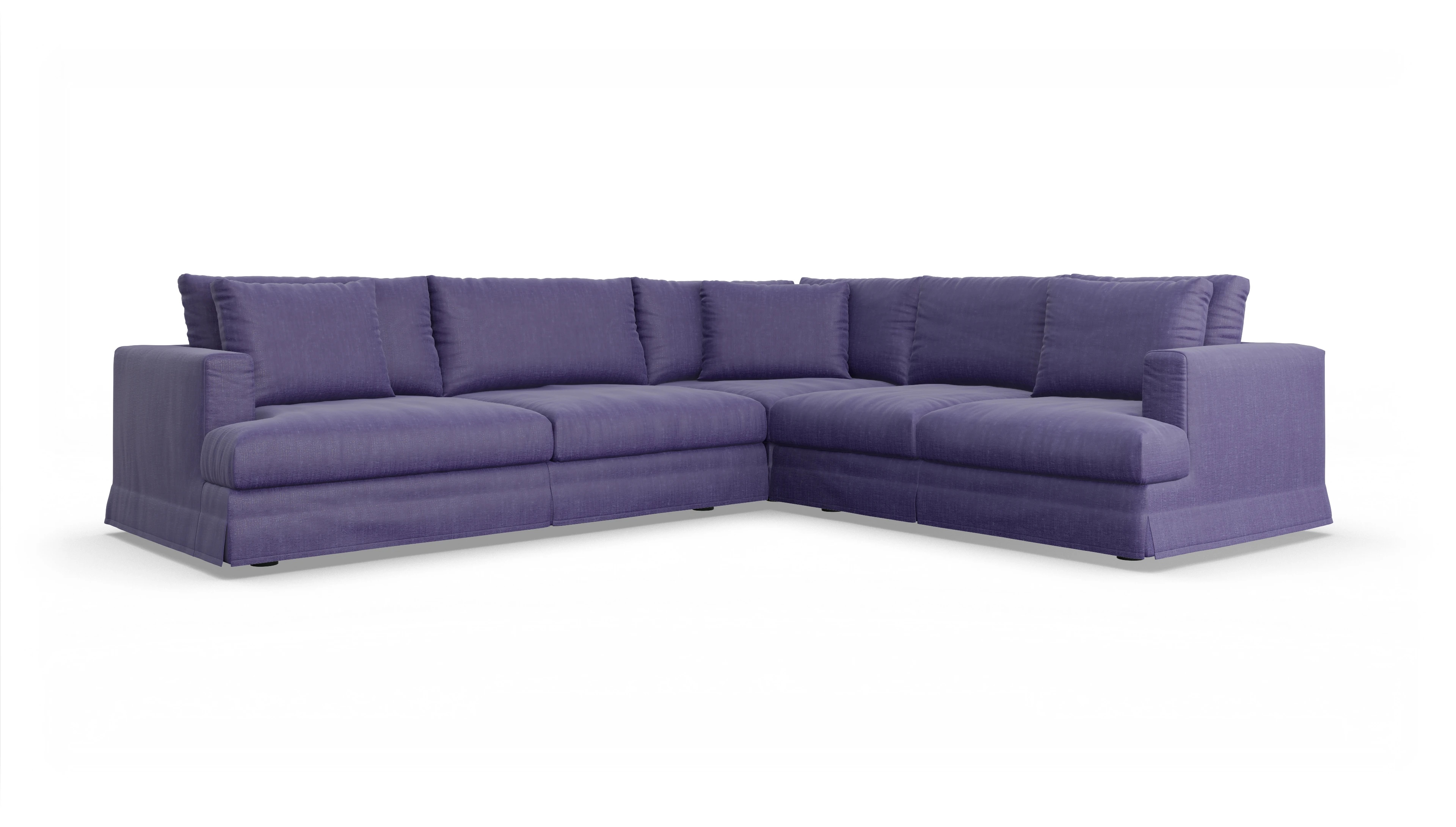 Ansicht des Produktes Pittori Ecksofa Rechts in Stoff blau
