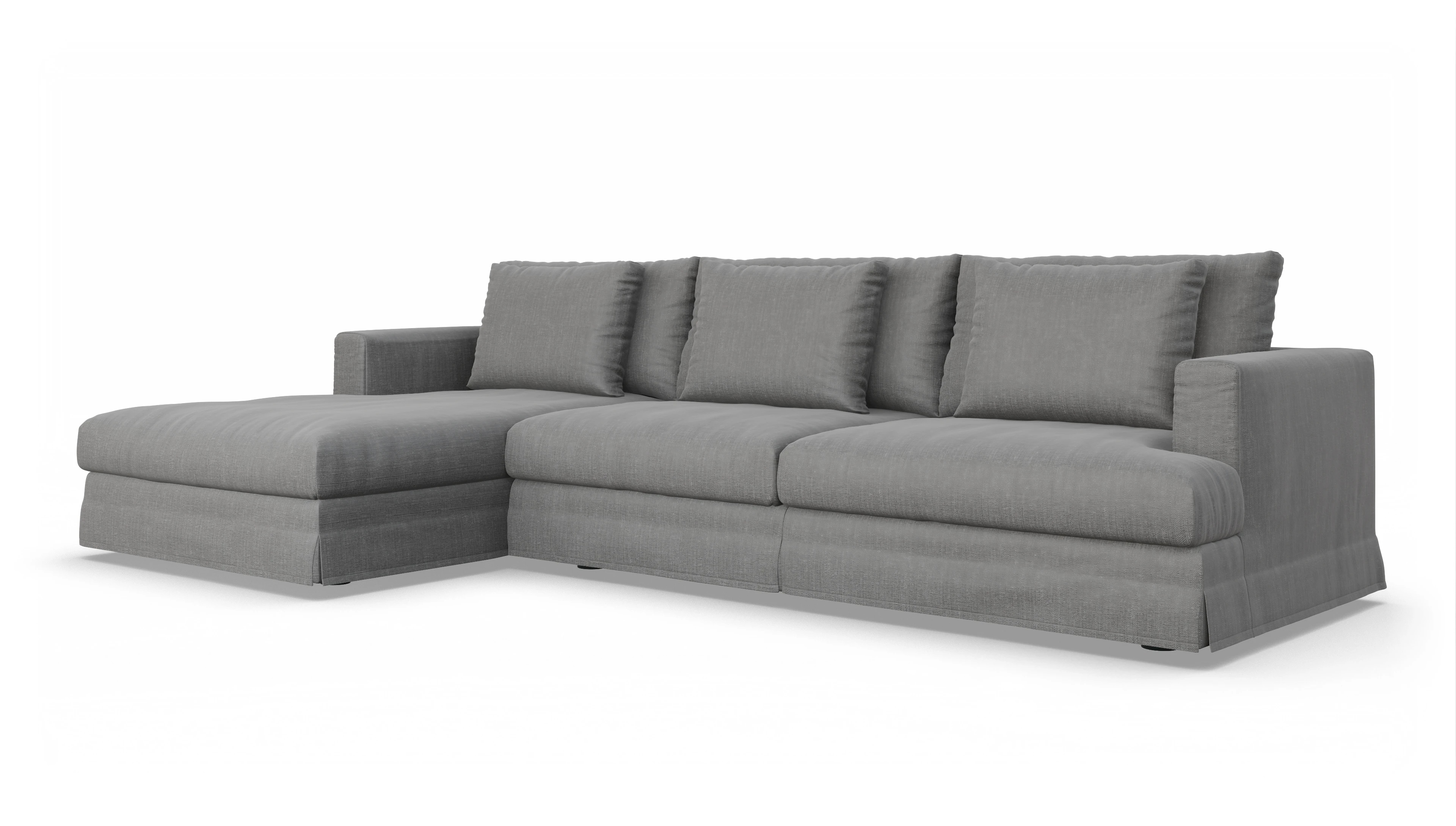 Ansicht des Produktes Pittori Sofa mit Rec links in Stoff grau