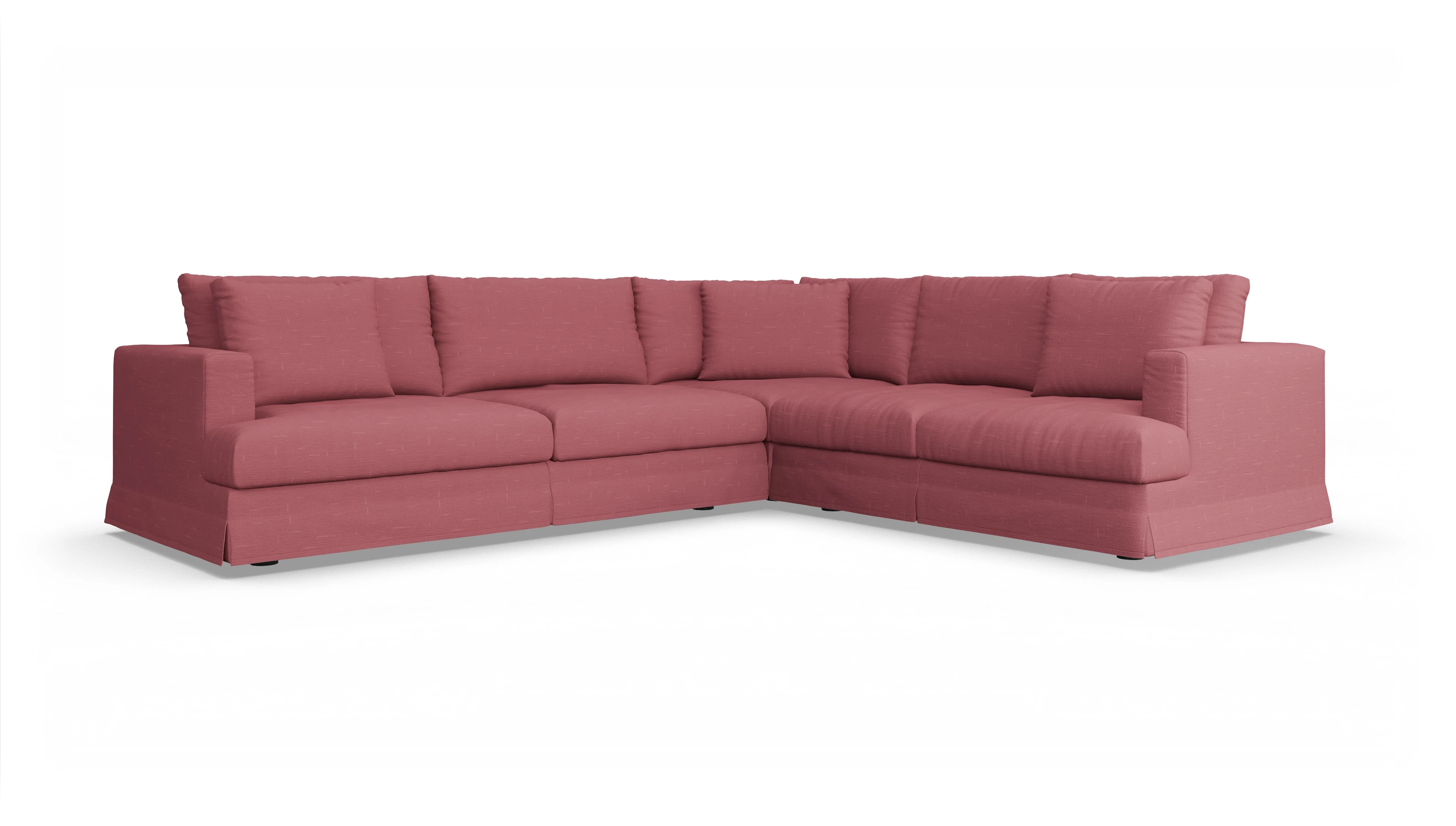 Ansicht des Produktes Pittori Ecksofa Rechts in Stoff rot