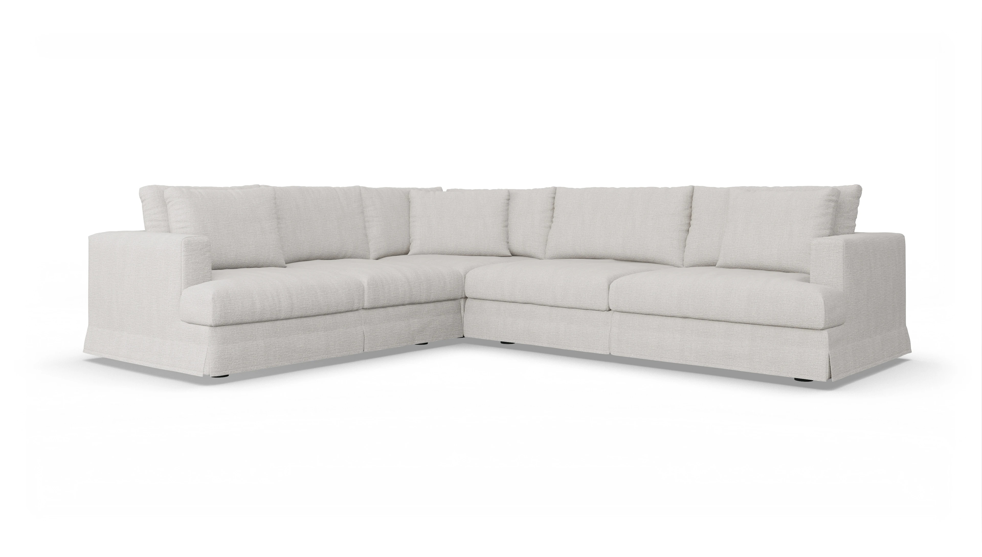 Ansicht des Produktes Pittori Ecksofa Links in Stoff weiß