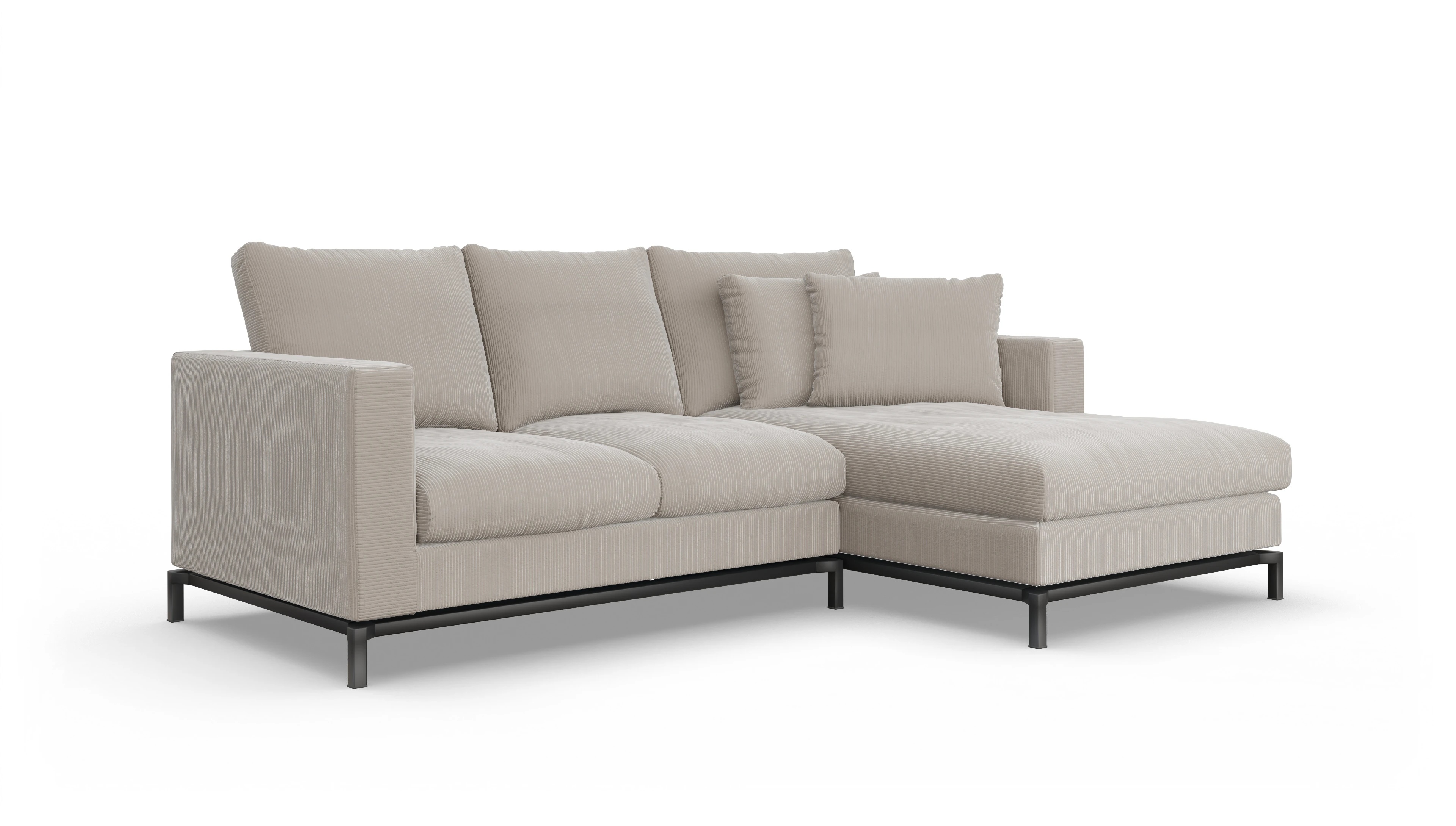 Ansicht des Produktes Fenice Sofa mit Rec rechts in beige
