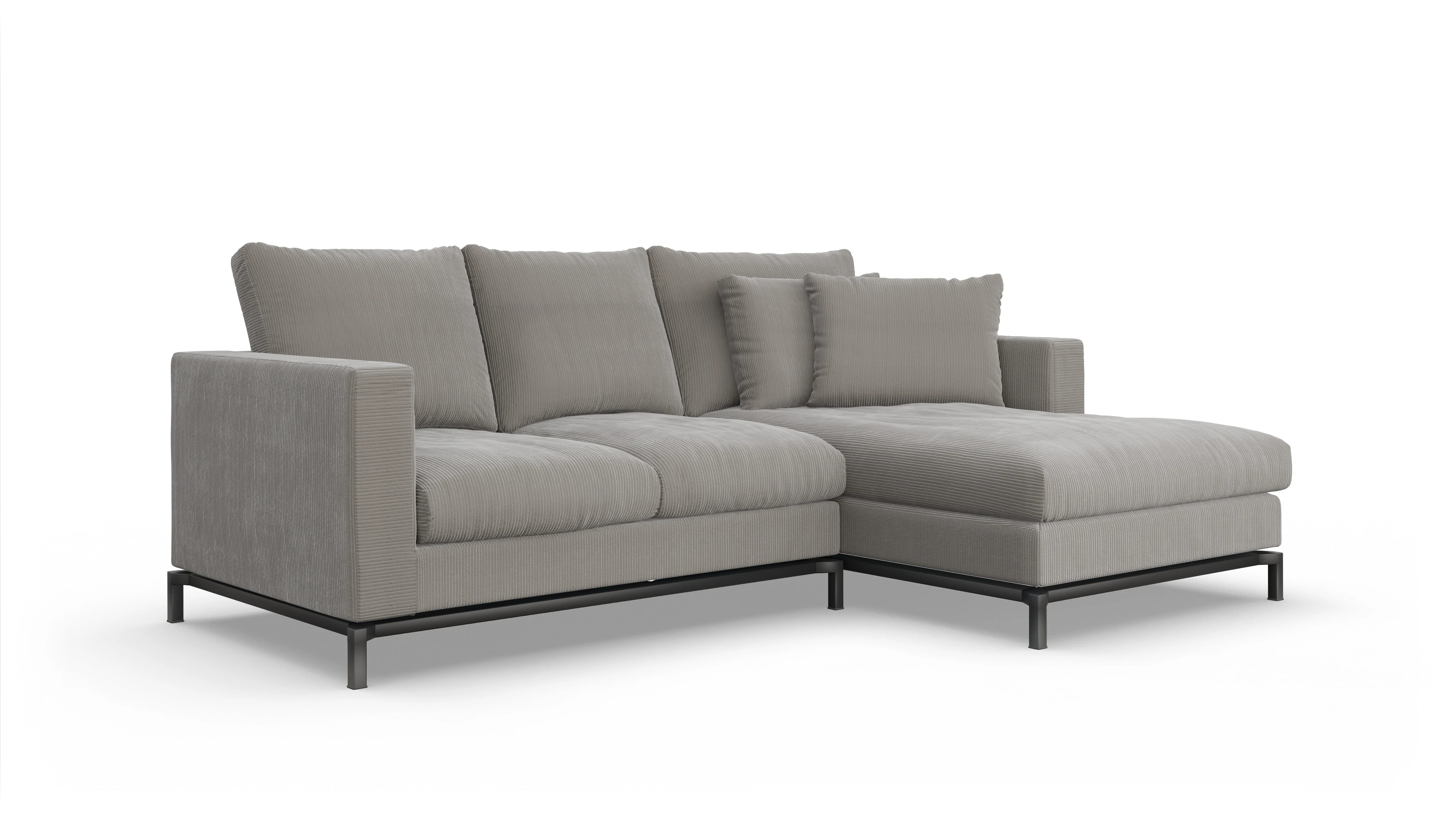 Ansicht des Produktes Fenice Sofa mit Rec rechts in braun