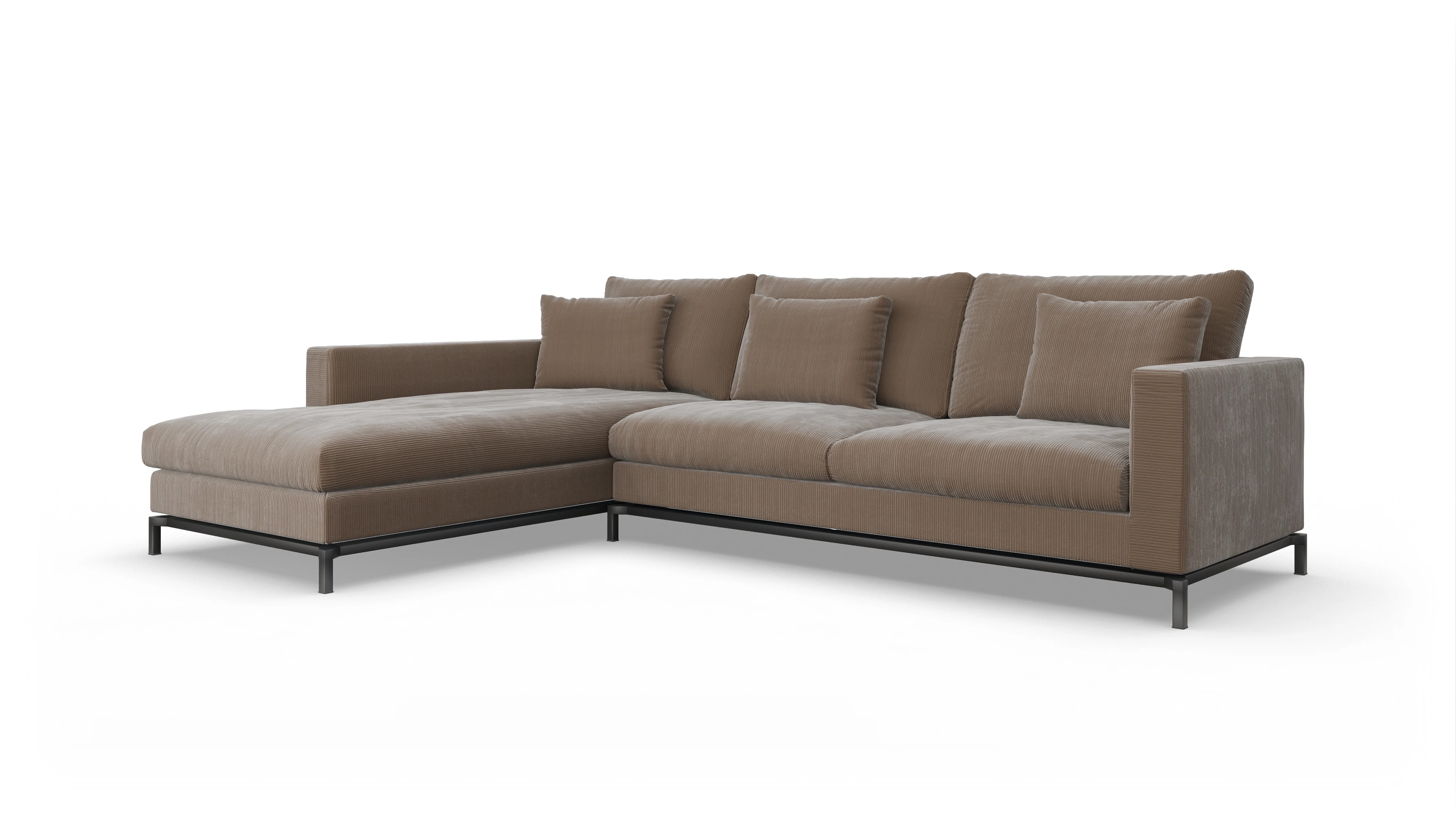 Ansicht des Produktes Fenice Sofa mit Rec links in braun