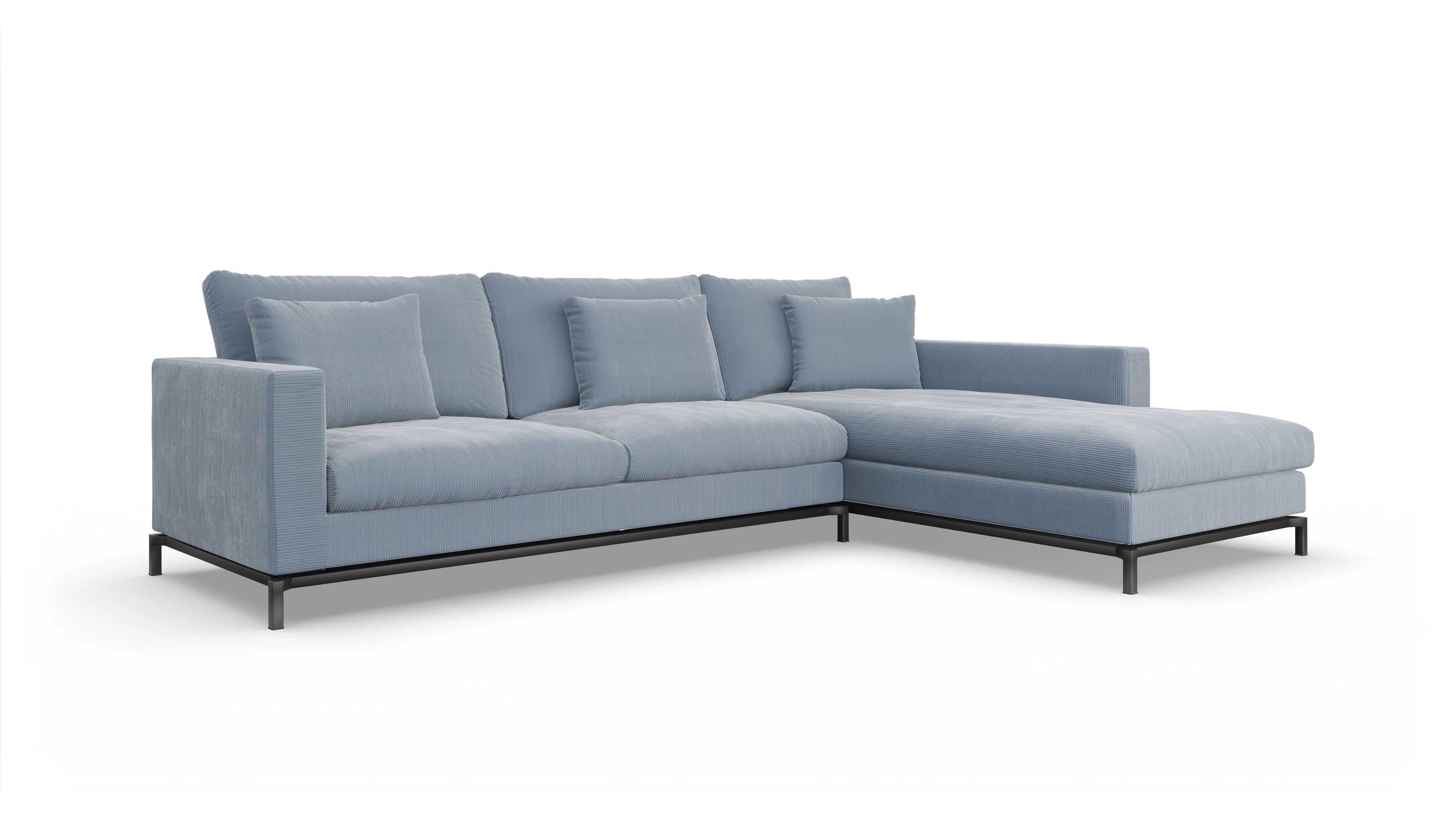 Ansicht des Produktes Fenice Sofa mit Rec rechts in blau