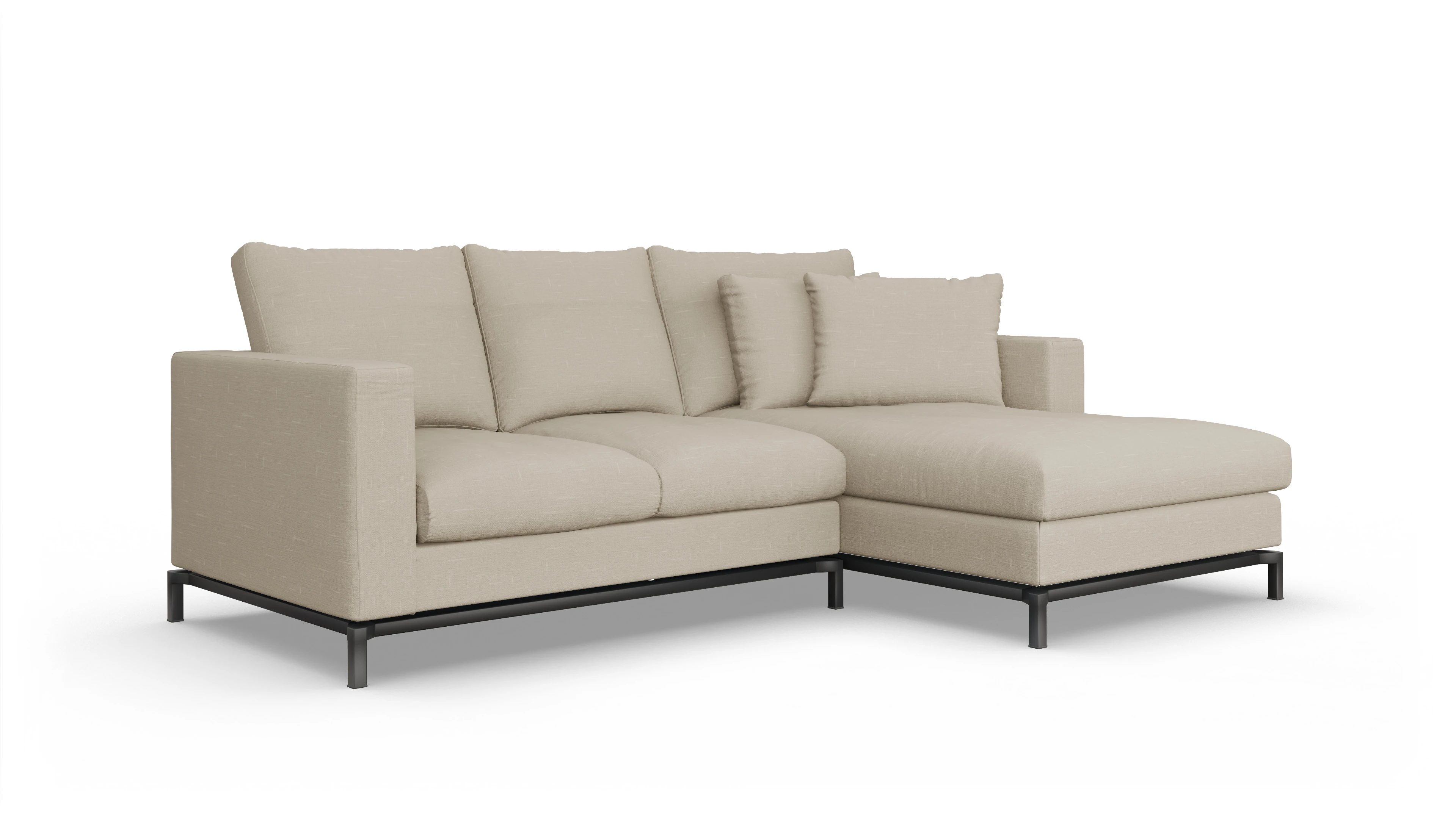 Ansicht des Produktes Fenice Sofa mit Rec rechts in beige