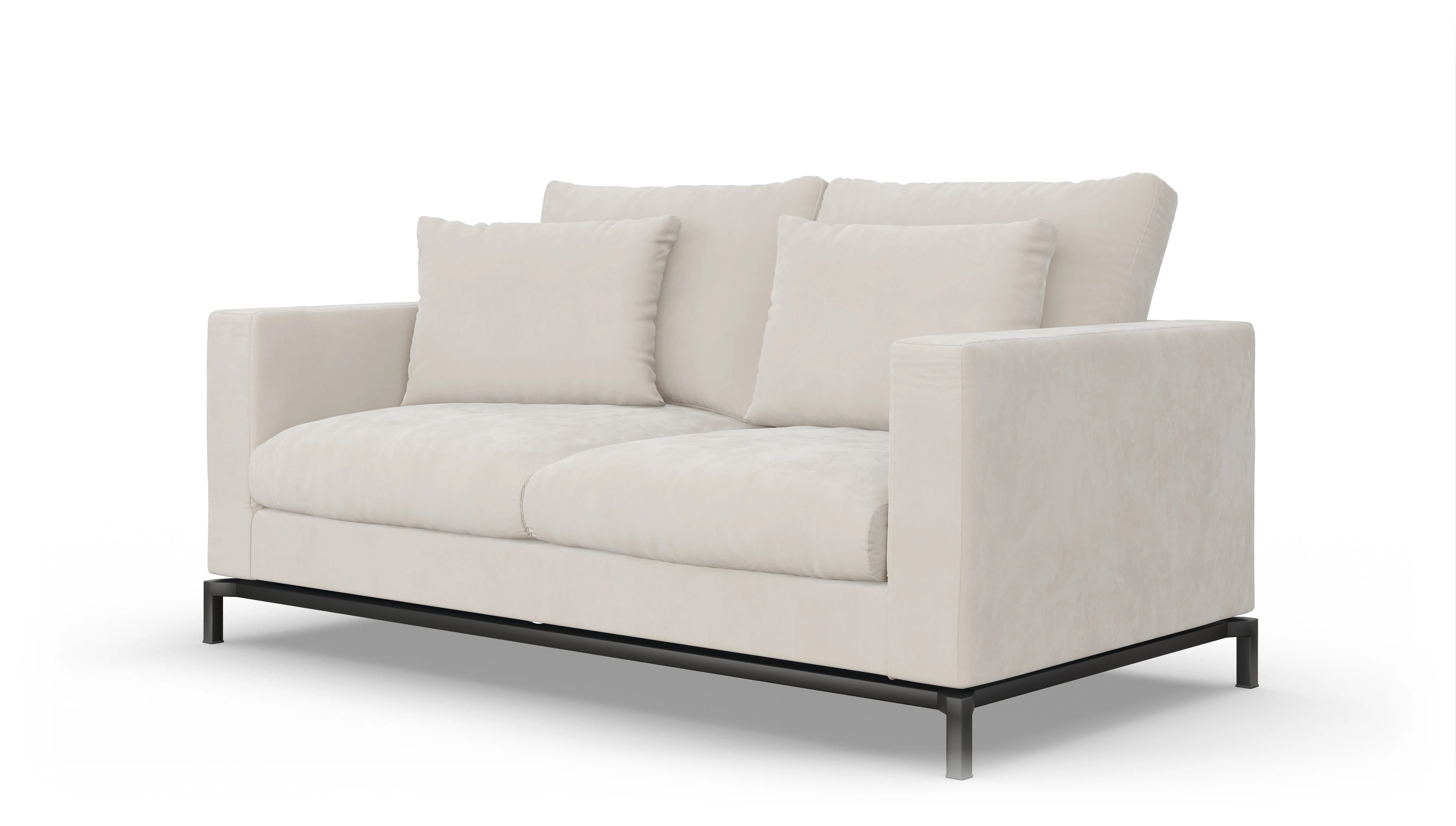 Design-Couch Fenice Ansicht des Produktes Fenice 2,5-Sitzer in weiß