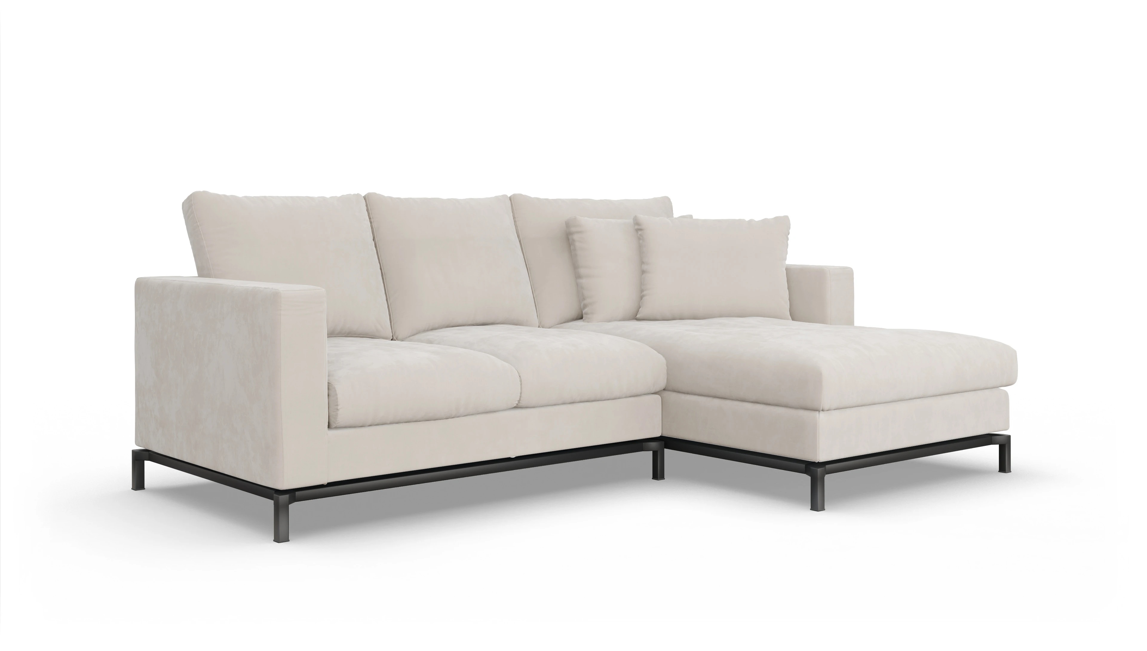 Ansicht des Produktes Fenice Sofa mit Rec rechts in weiß