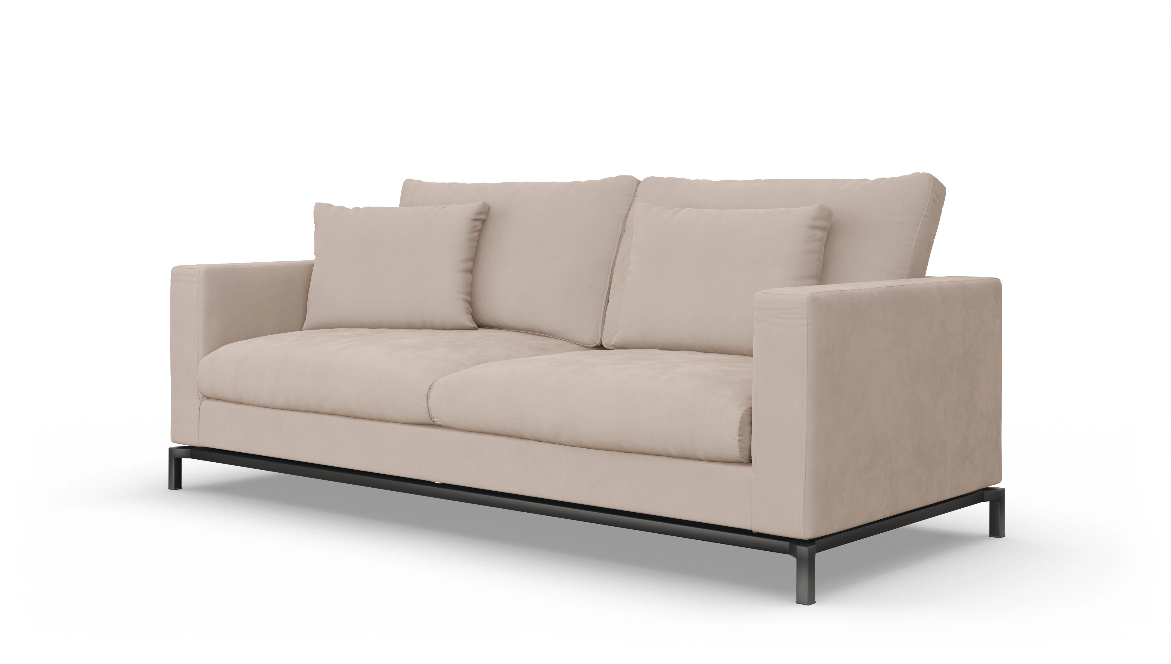 Design-Couch Fenice Ansicht des Produktes Fenice 3-Sitzer in beige