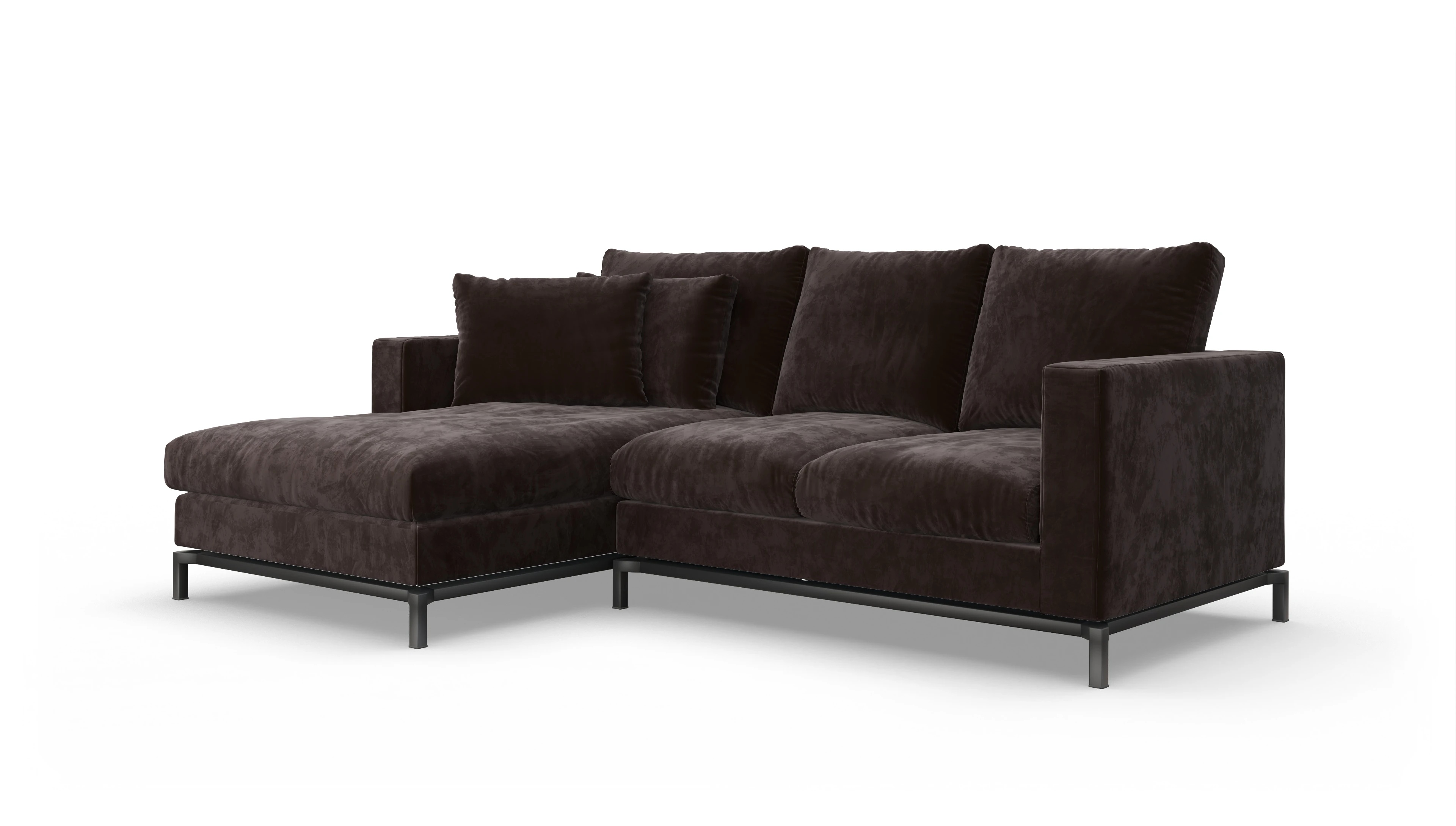 Ansicht des Produktes Fenice Sofa mit Rec links in braun