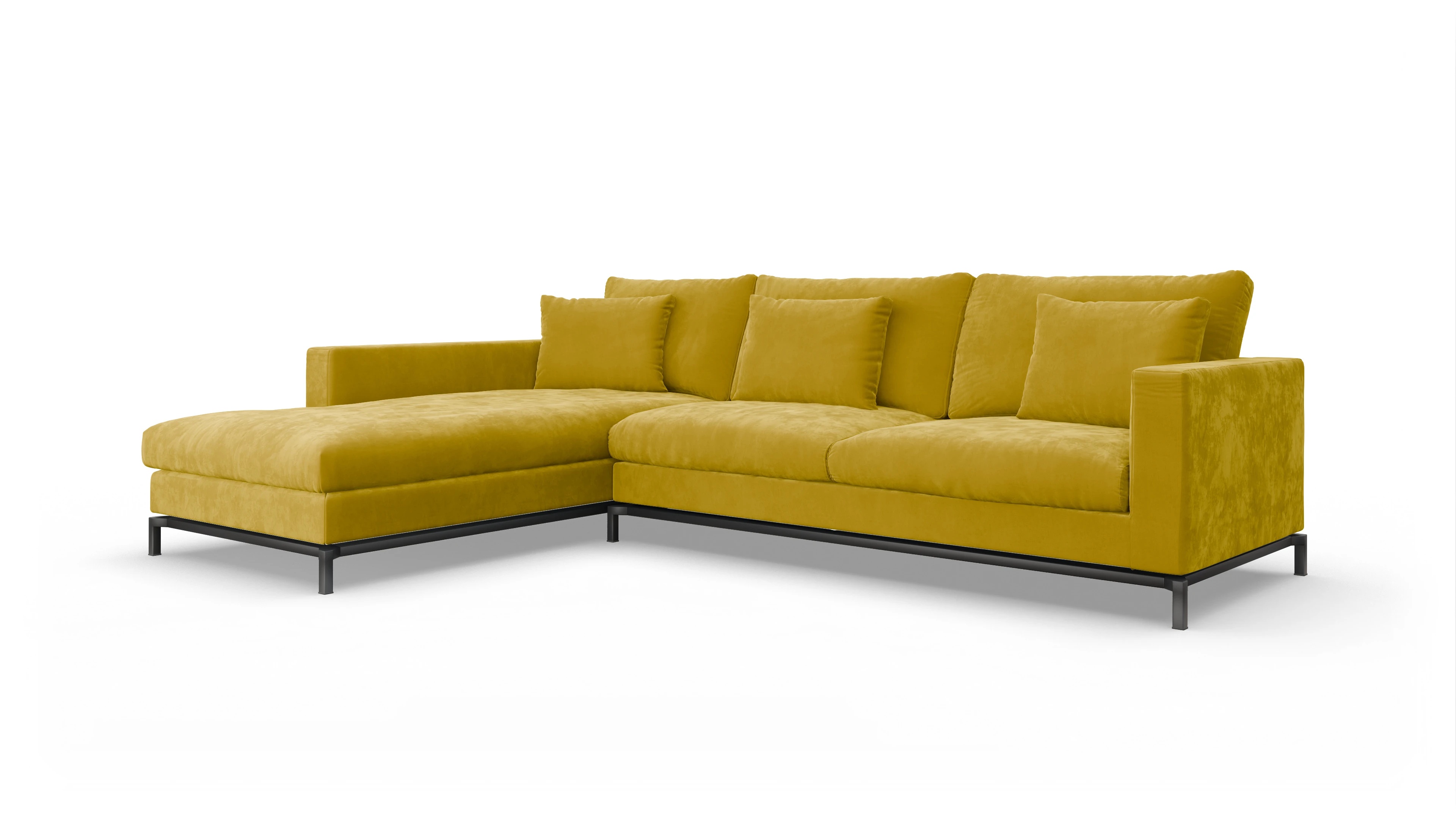 Ansicht des Produktes Fenice Sofa mit Rec links in gelb