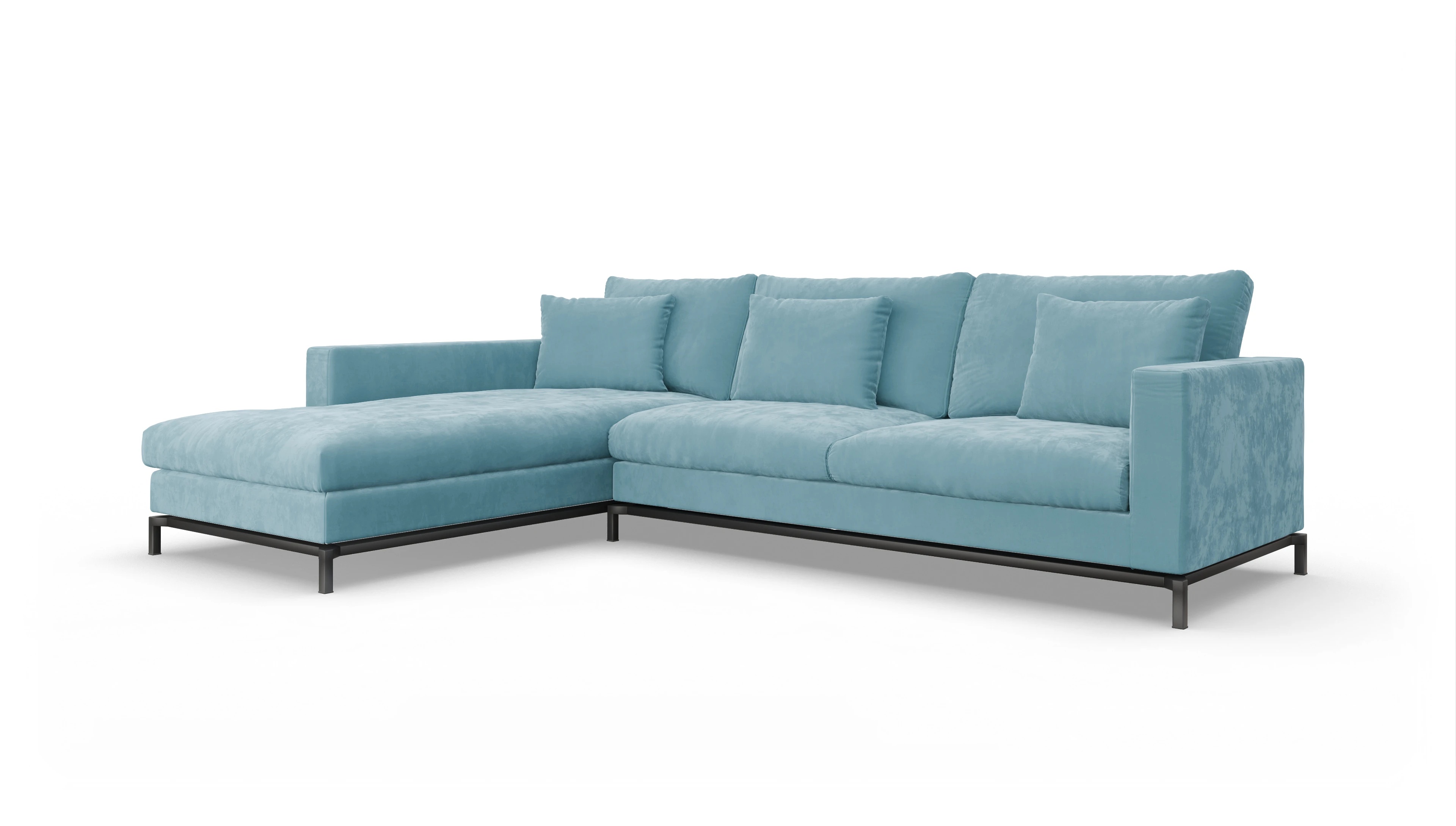 Ansicht des Produktes Fenice Sofa mit Rec links in blau
