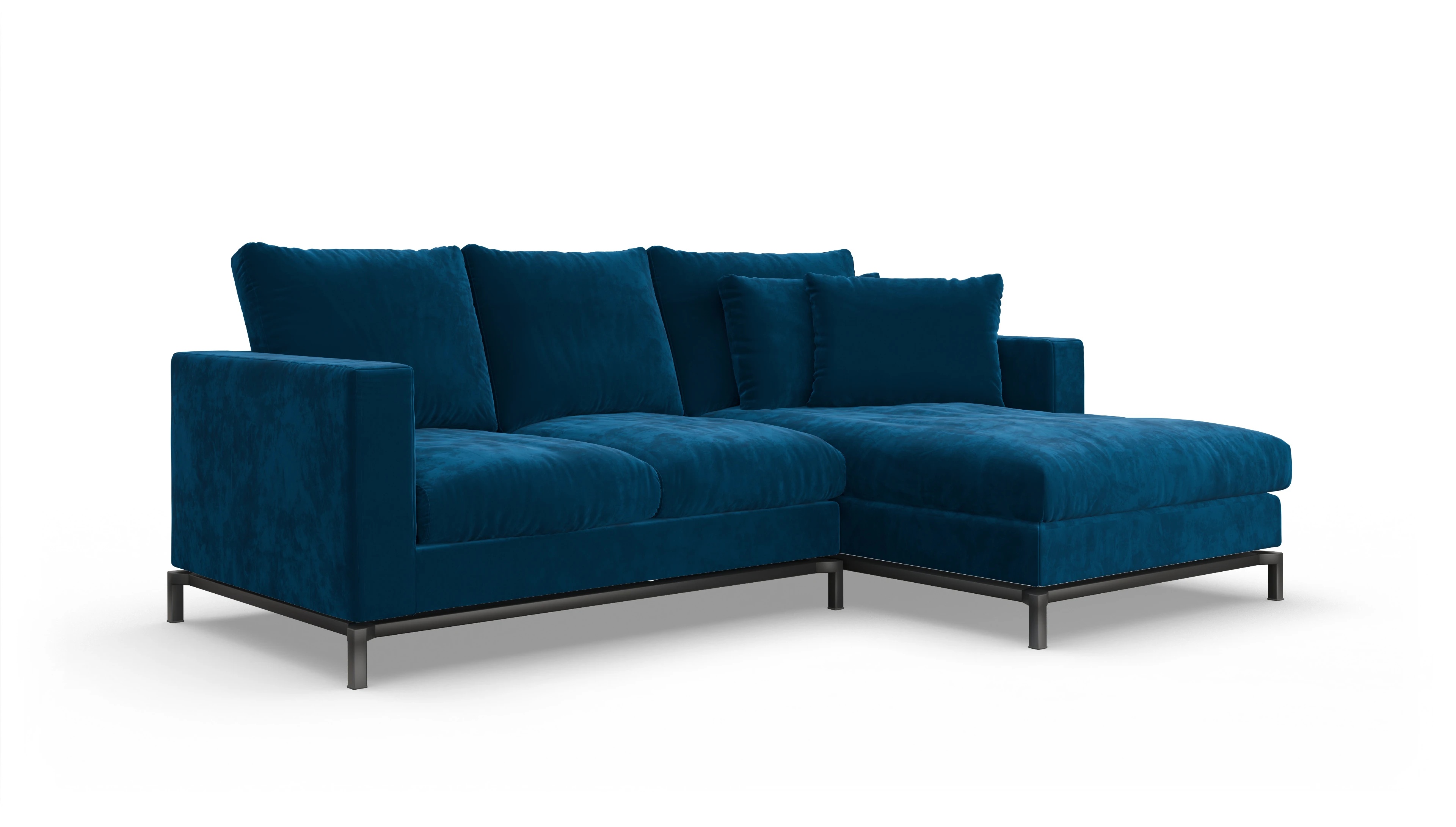 Ansicht des Produktes Fenice Sofa mit Rec rechts in blau